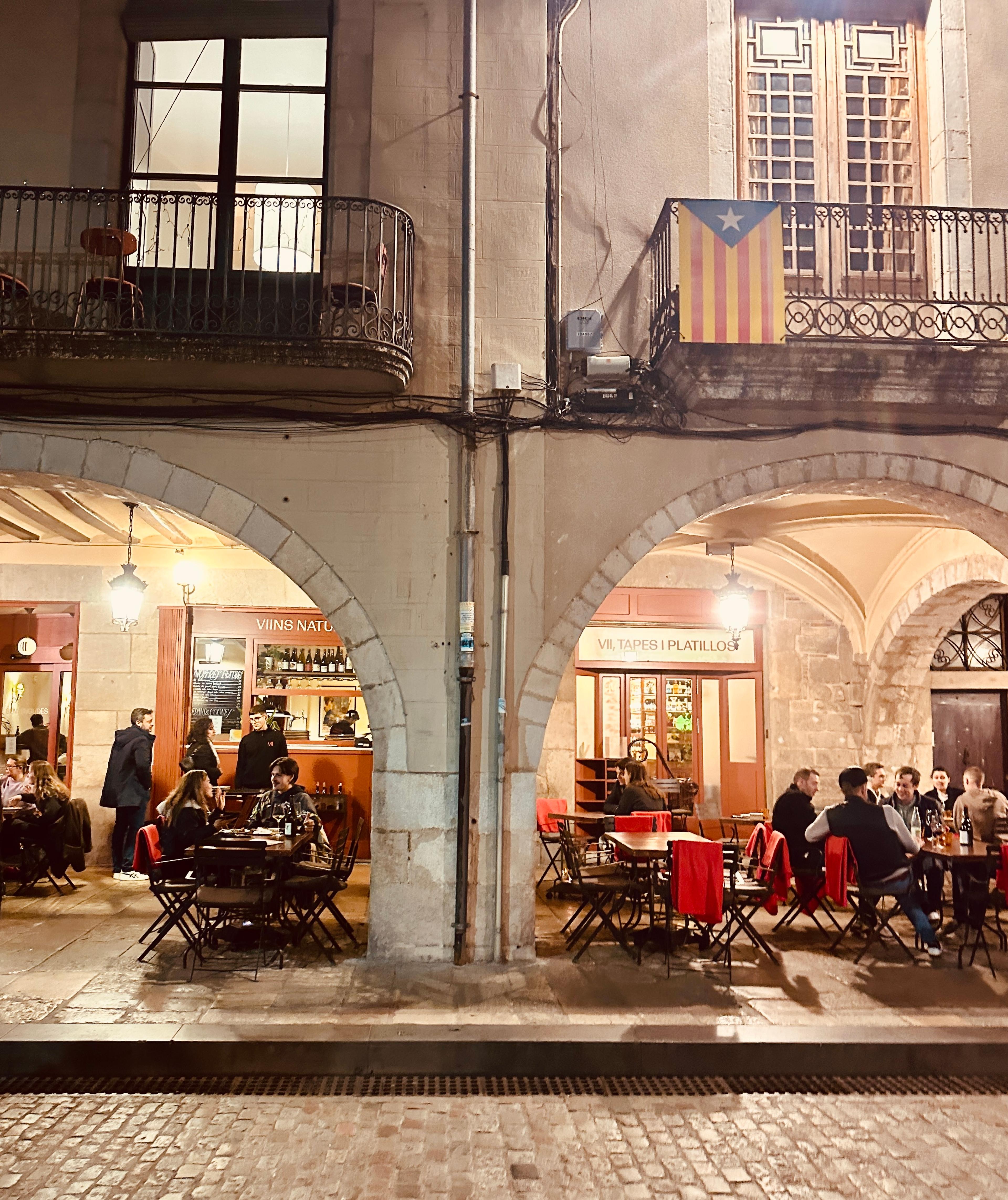 outside cafe in Spain