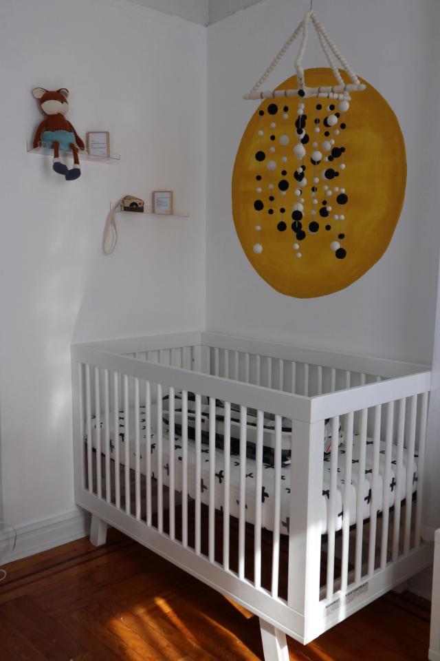nursery corner with crib