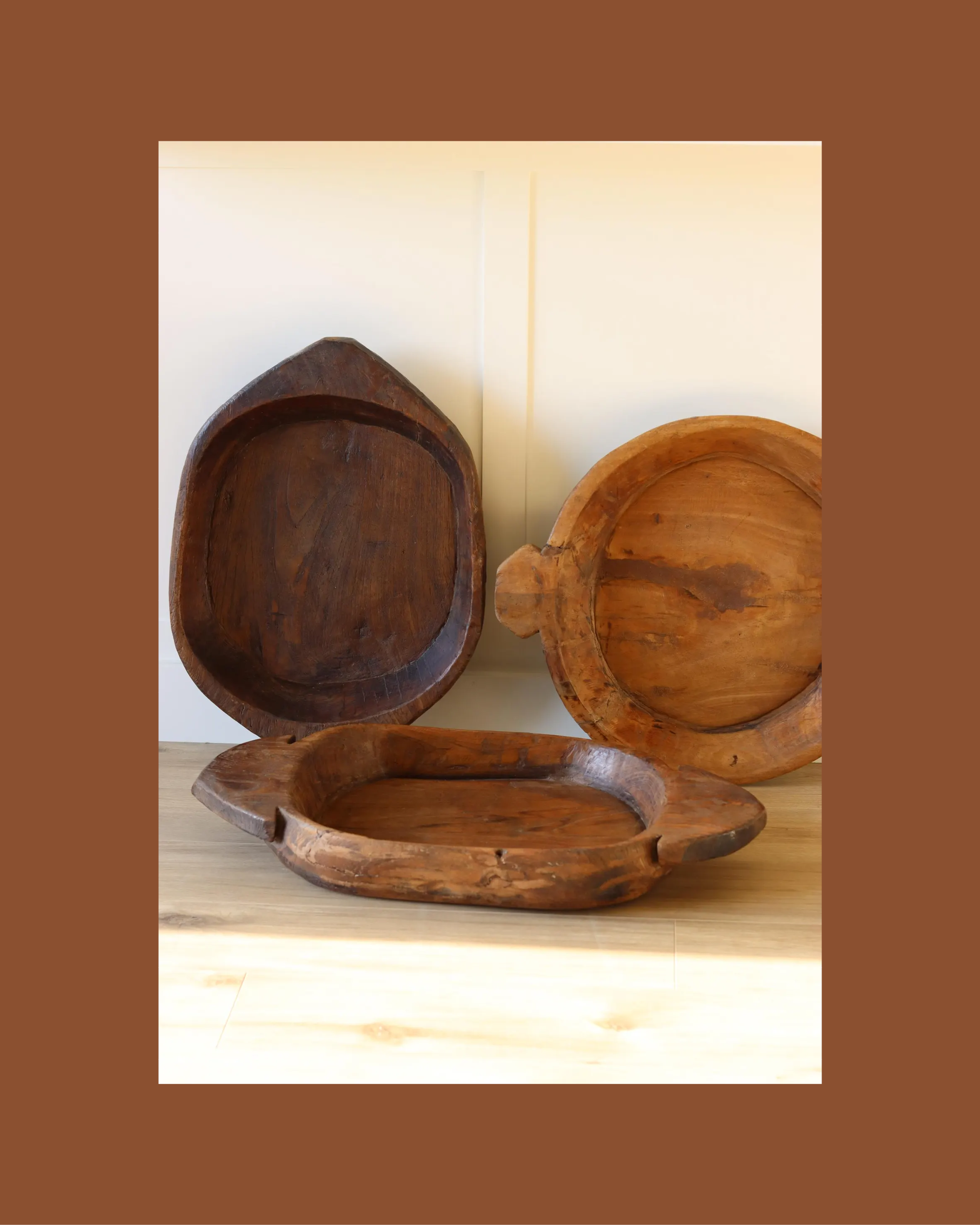 hand-carved wooden bowl