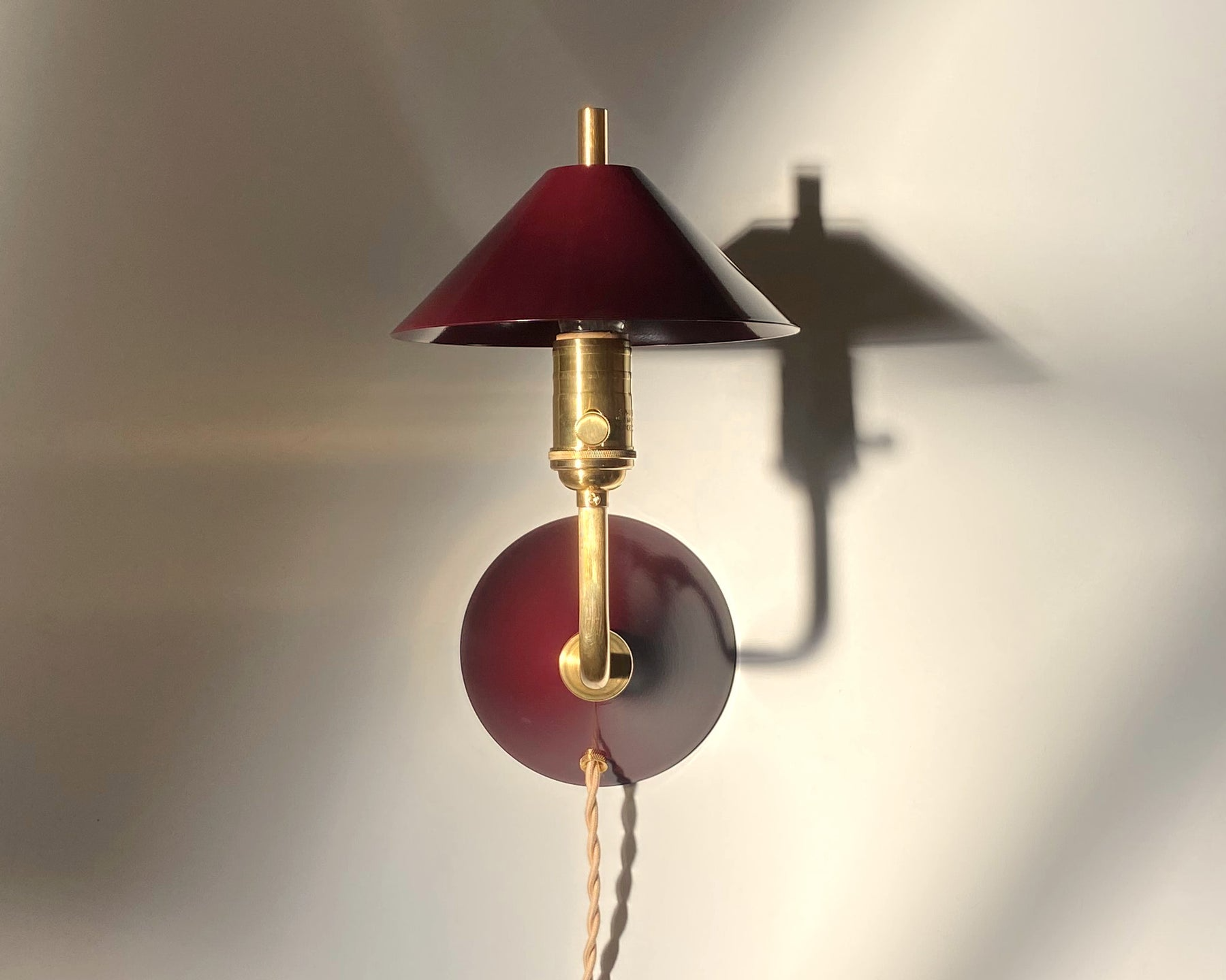 Matt Alford Studio's Bungalow sconce in maroon