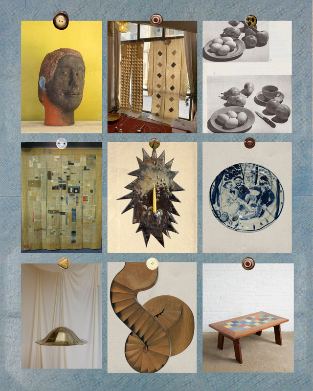 collage of saved images and art pieces