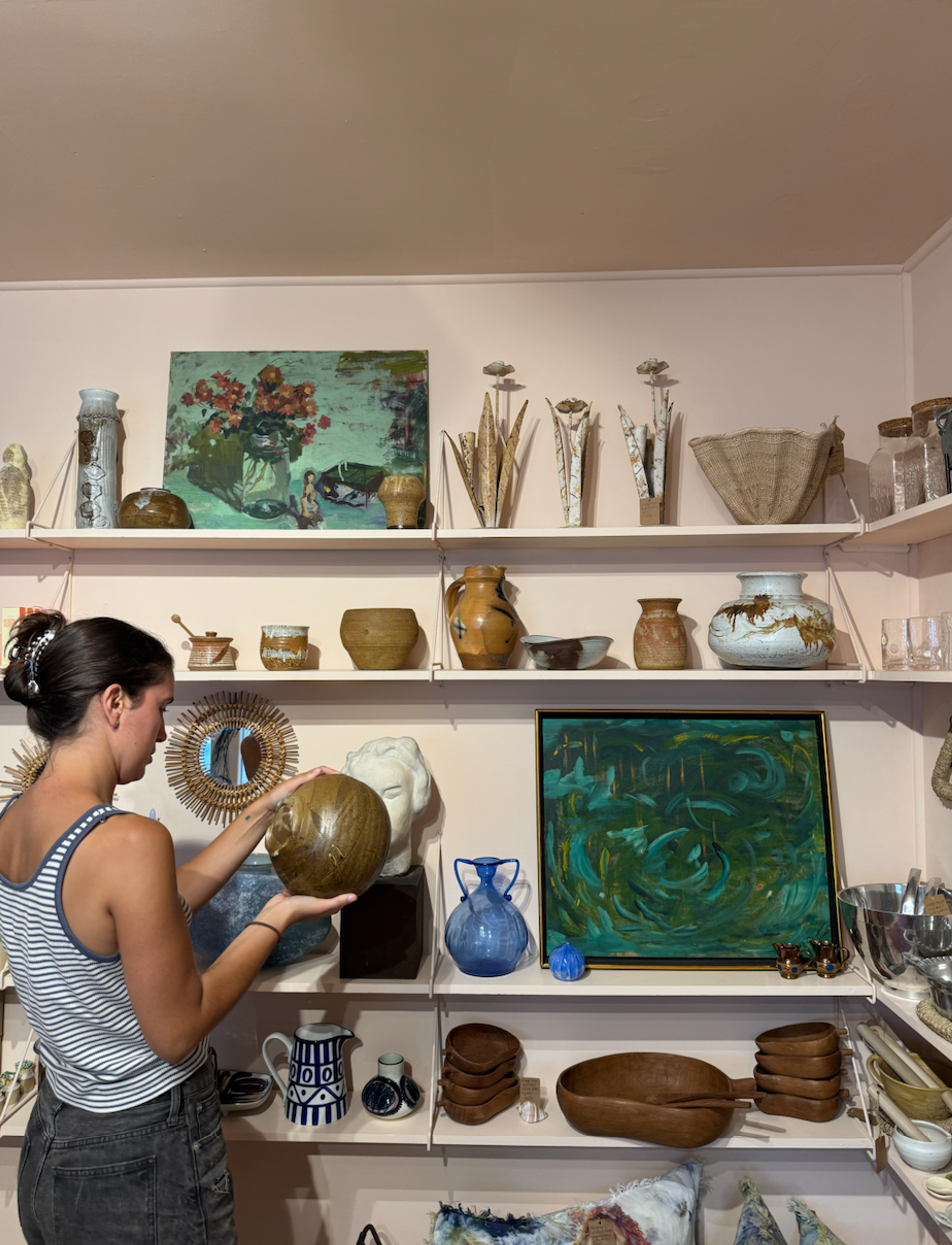 Estro studio owners shopping at antique store