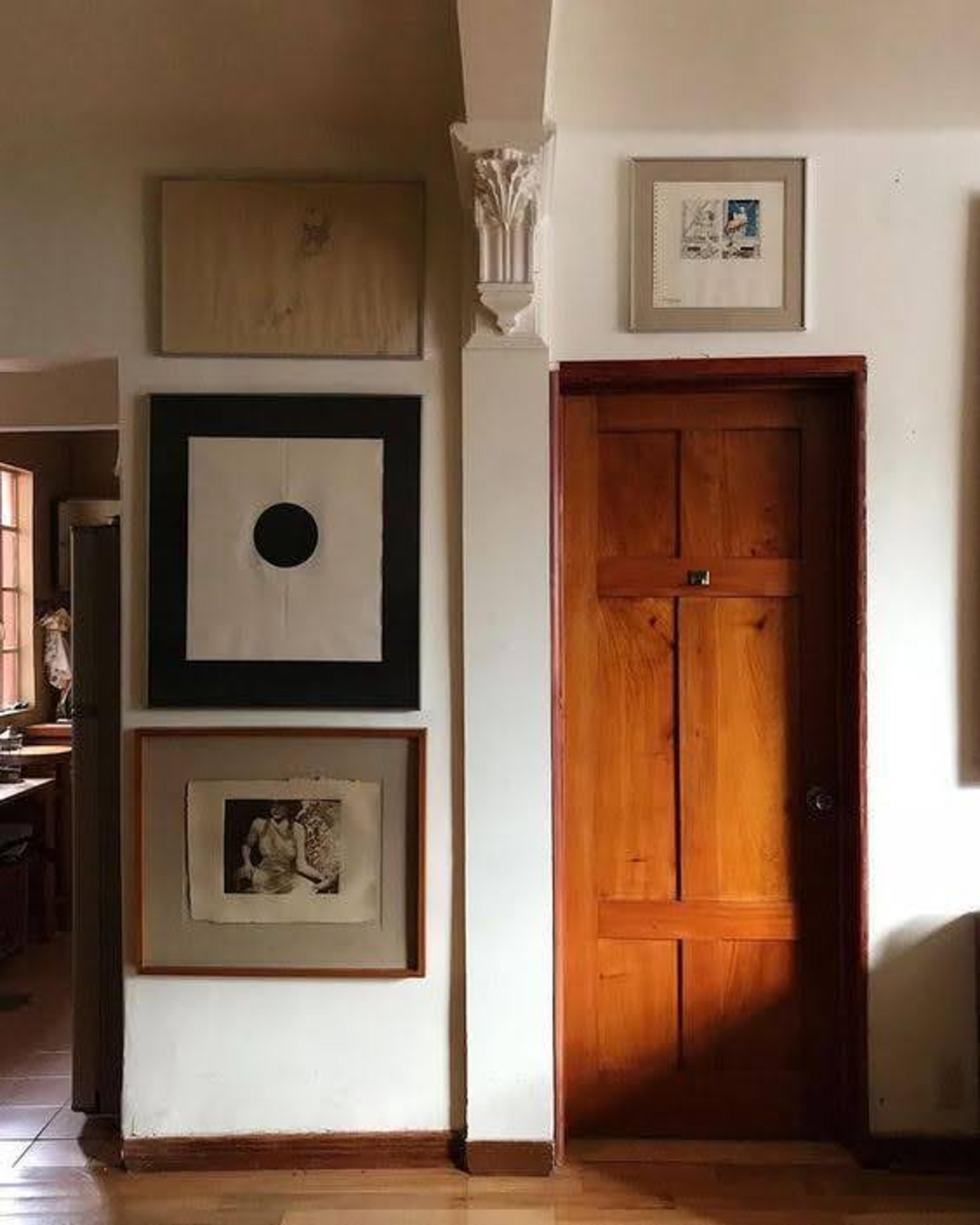 door & gallery wall