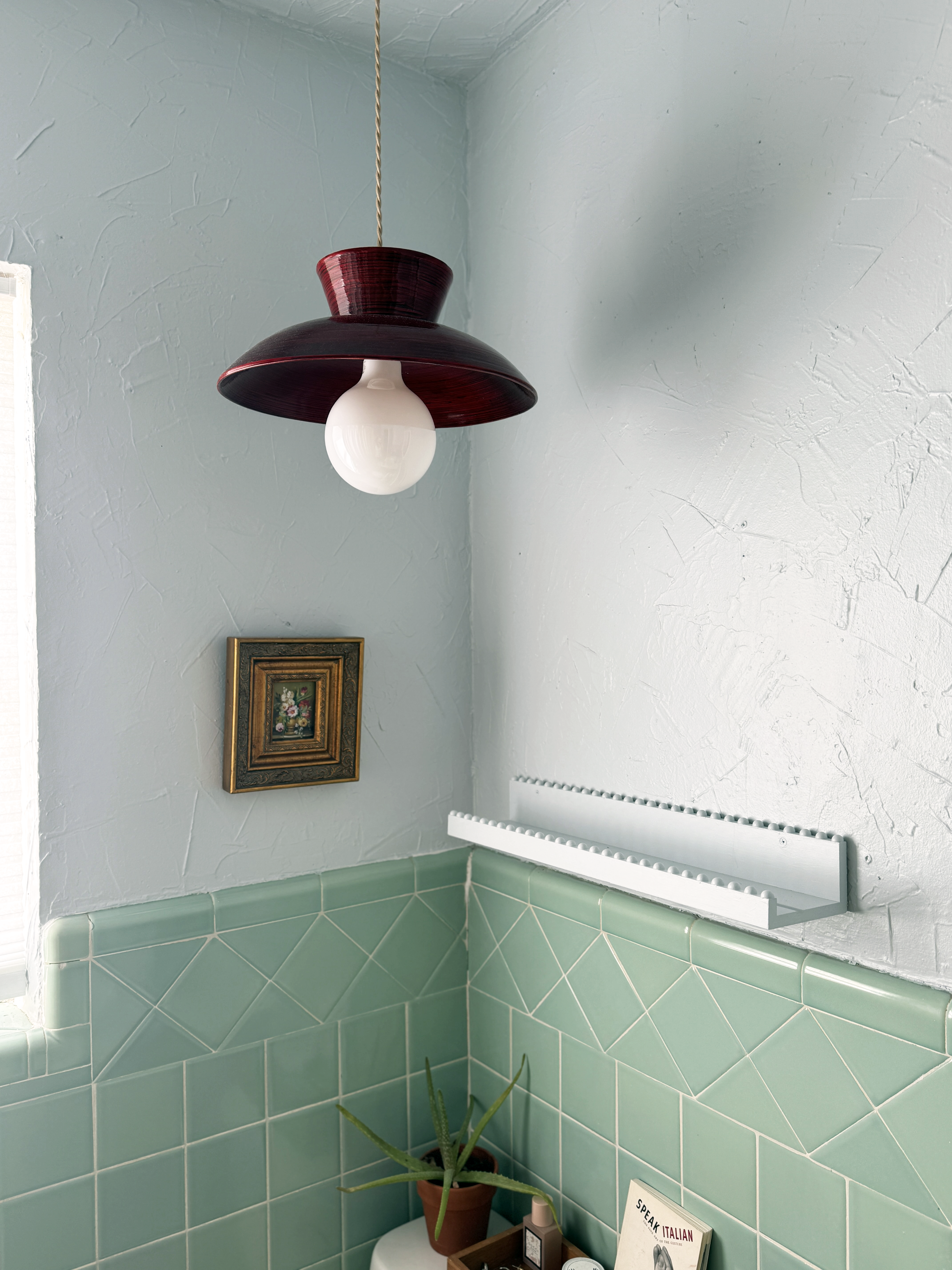 empty shelf in bathroom
