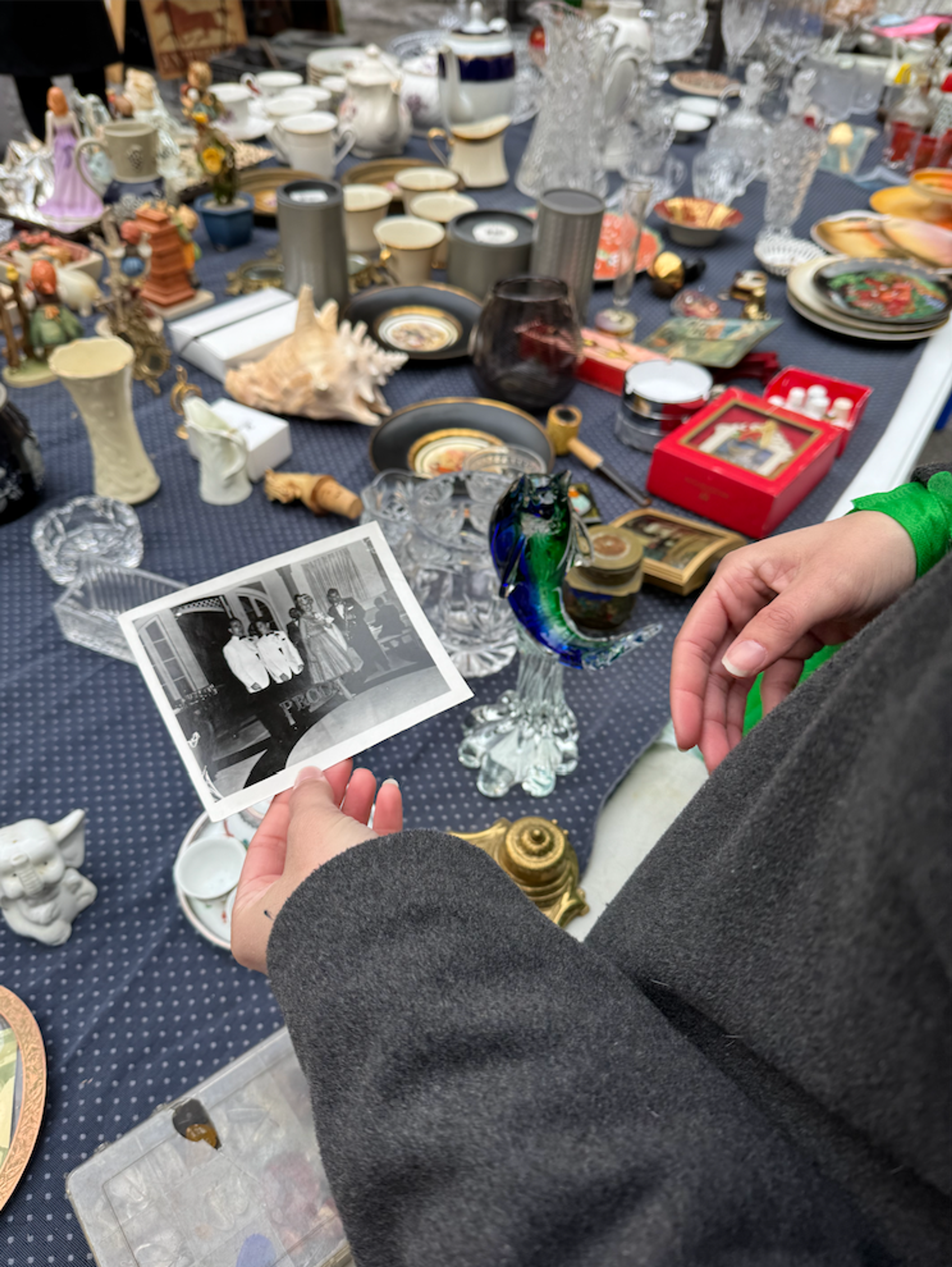 looking at vintage photos