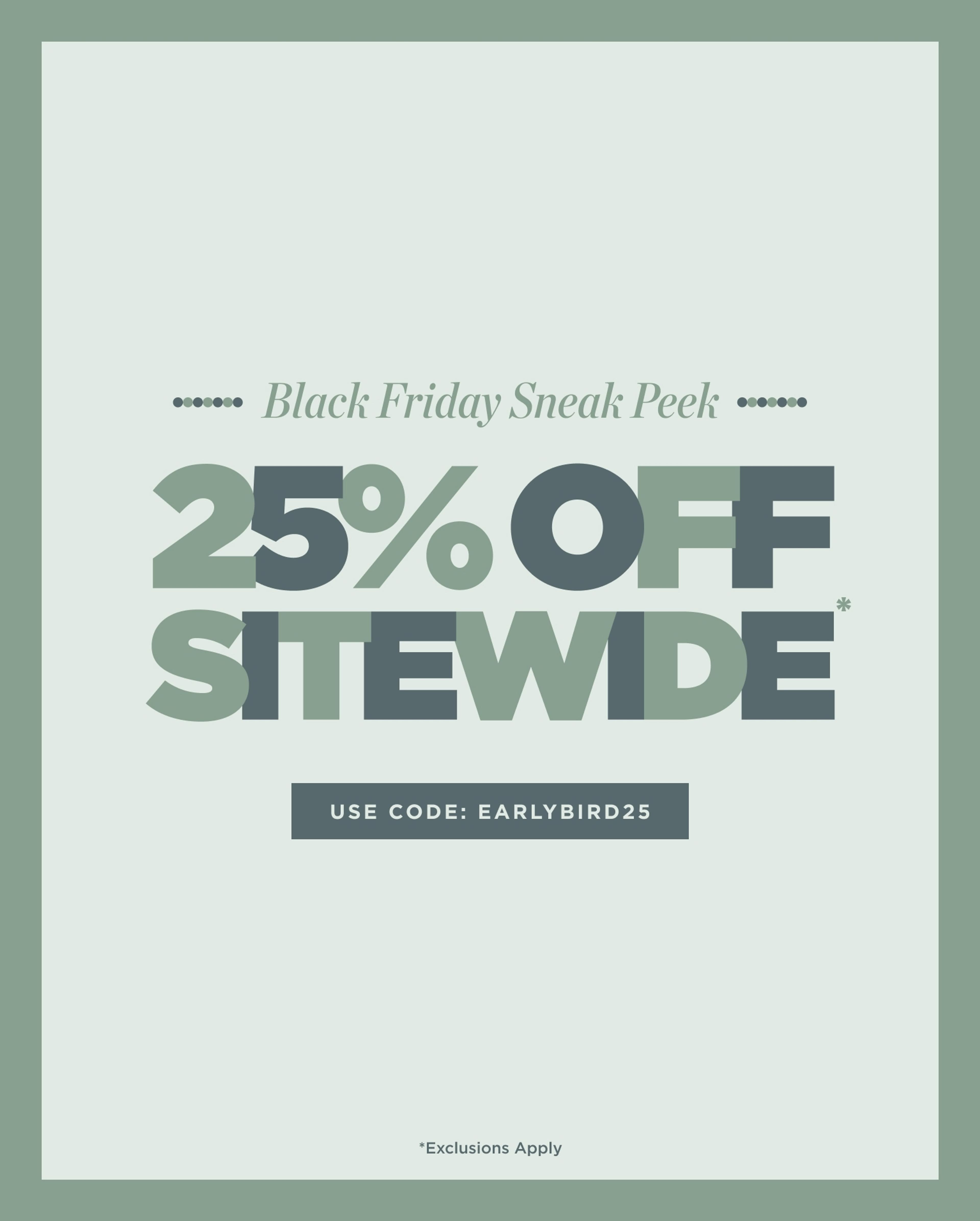 Black Friday Sneak Peek