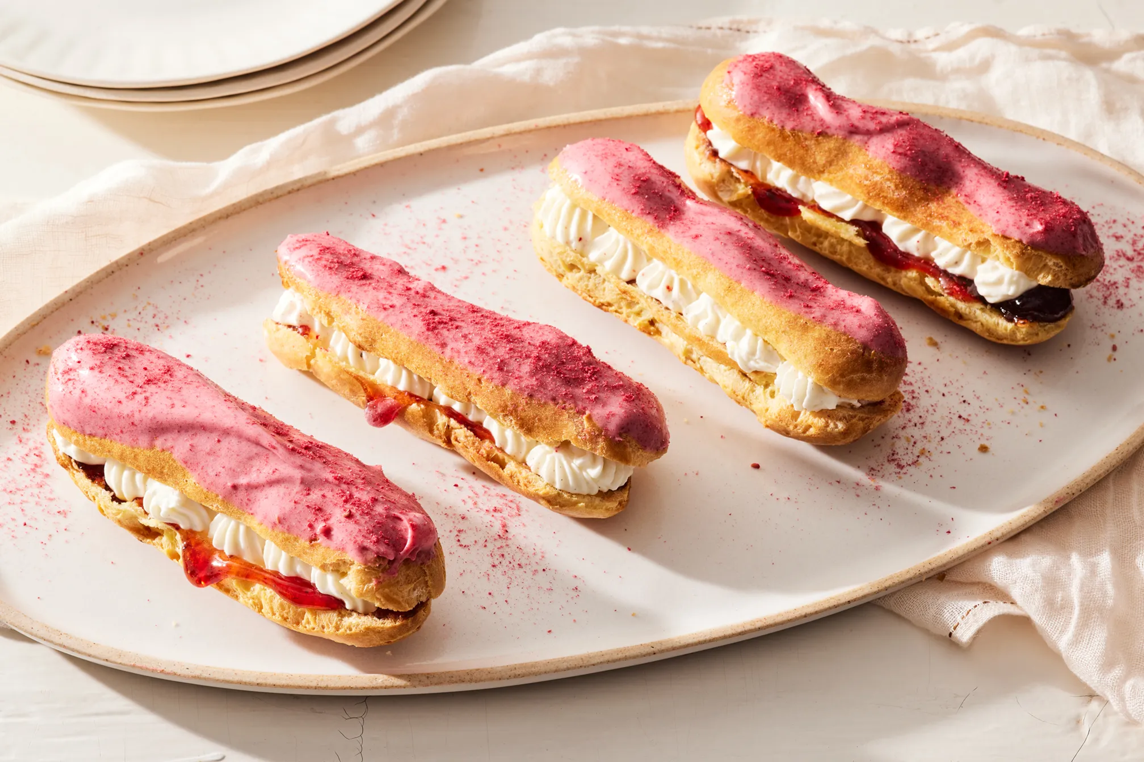 strawberry eclairs