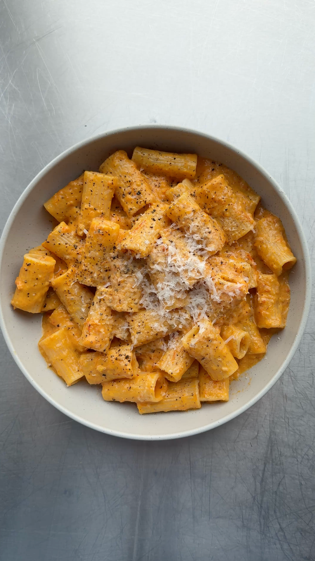 Confit Red Pepper and Tomato Sauce with Pasta