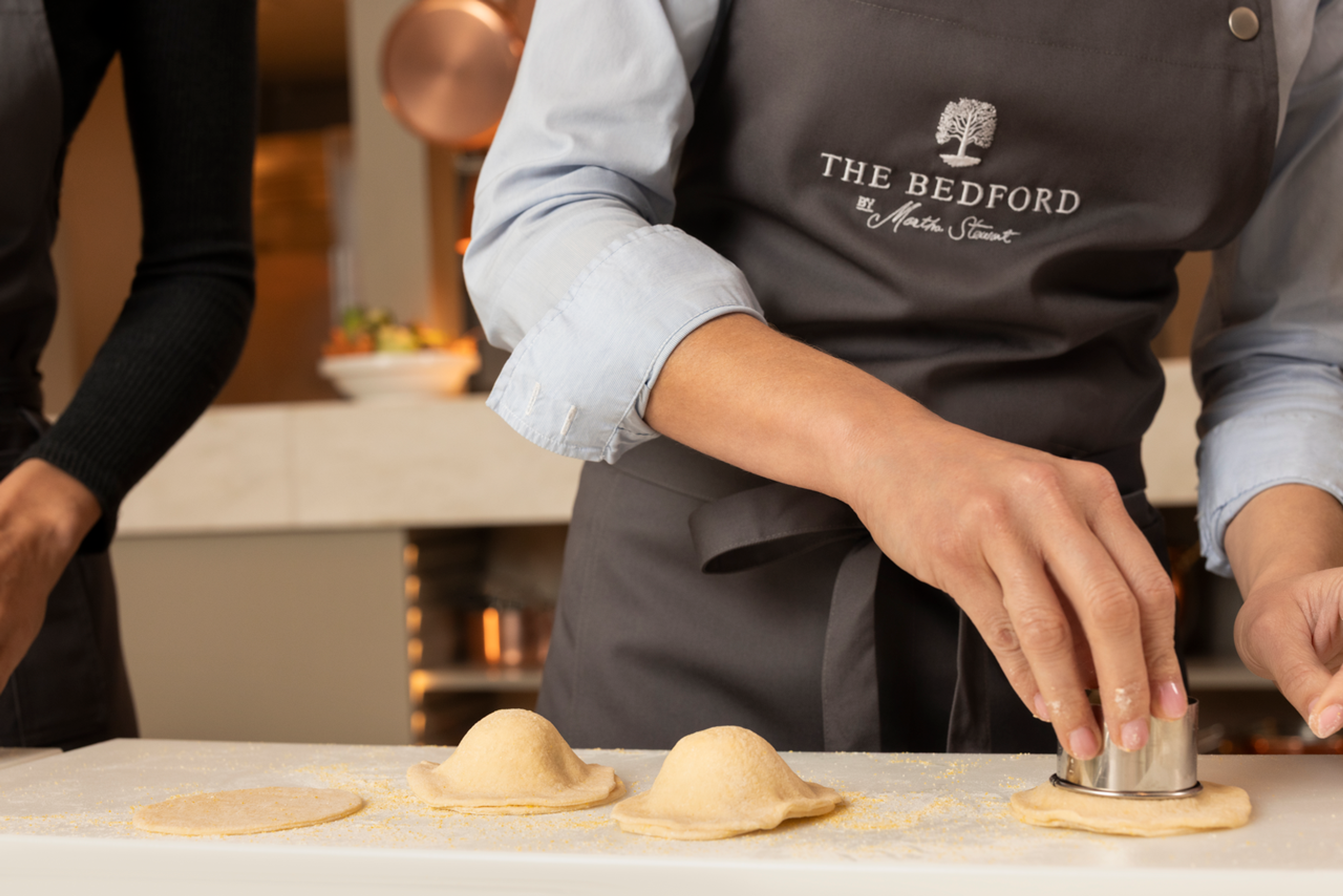 person making peirogies at the Bedford in Vegas