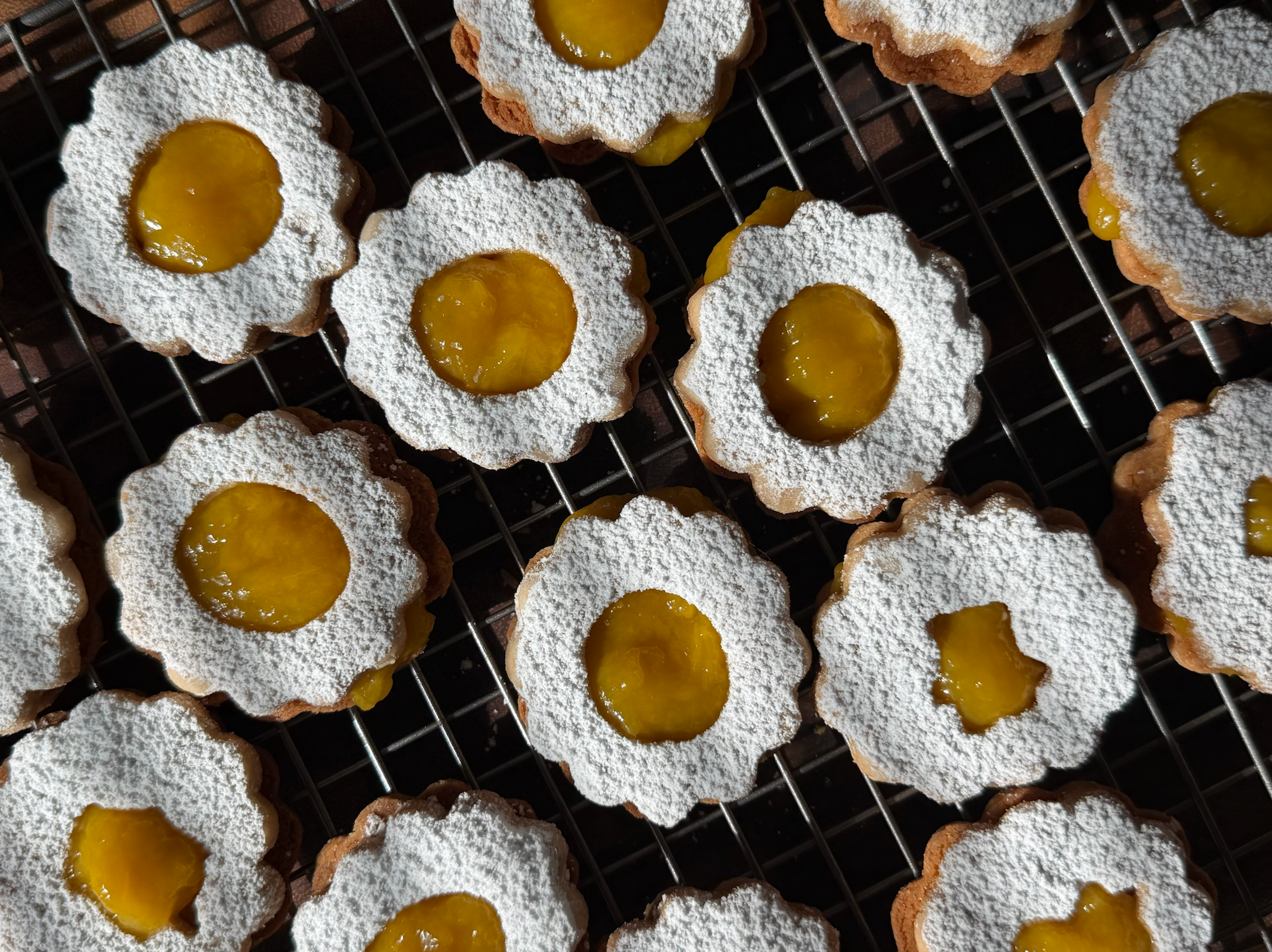 Linzer cookie jam filling amount ½ teaspoon