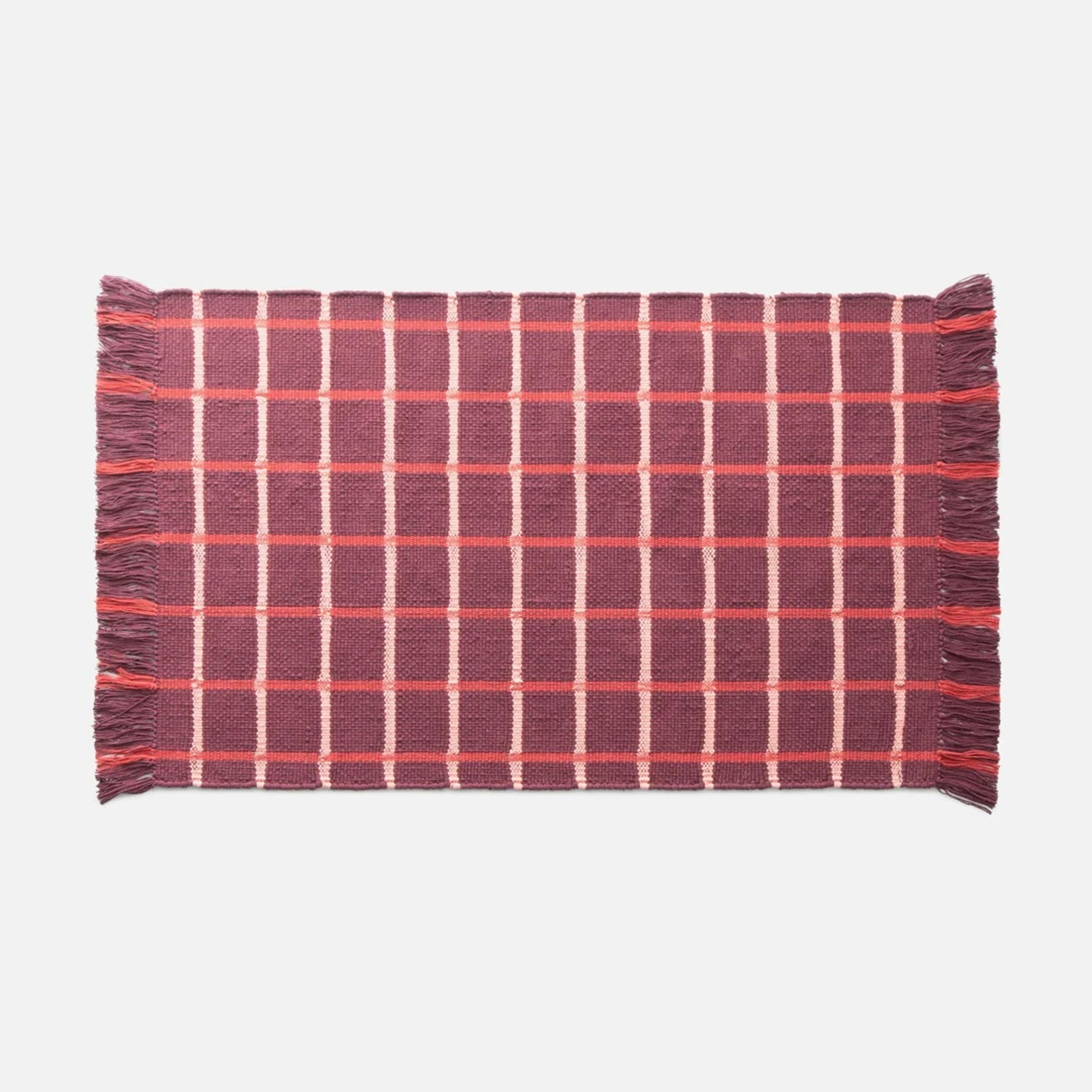 schoolhouse cotton grid rug