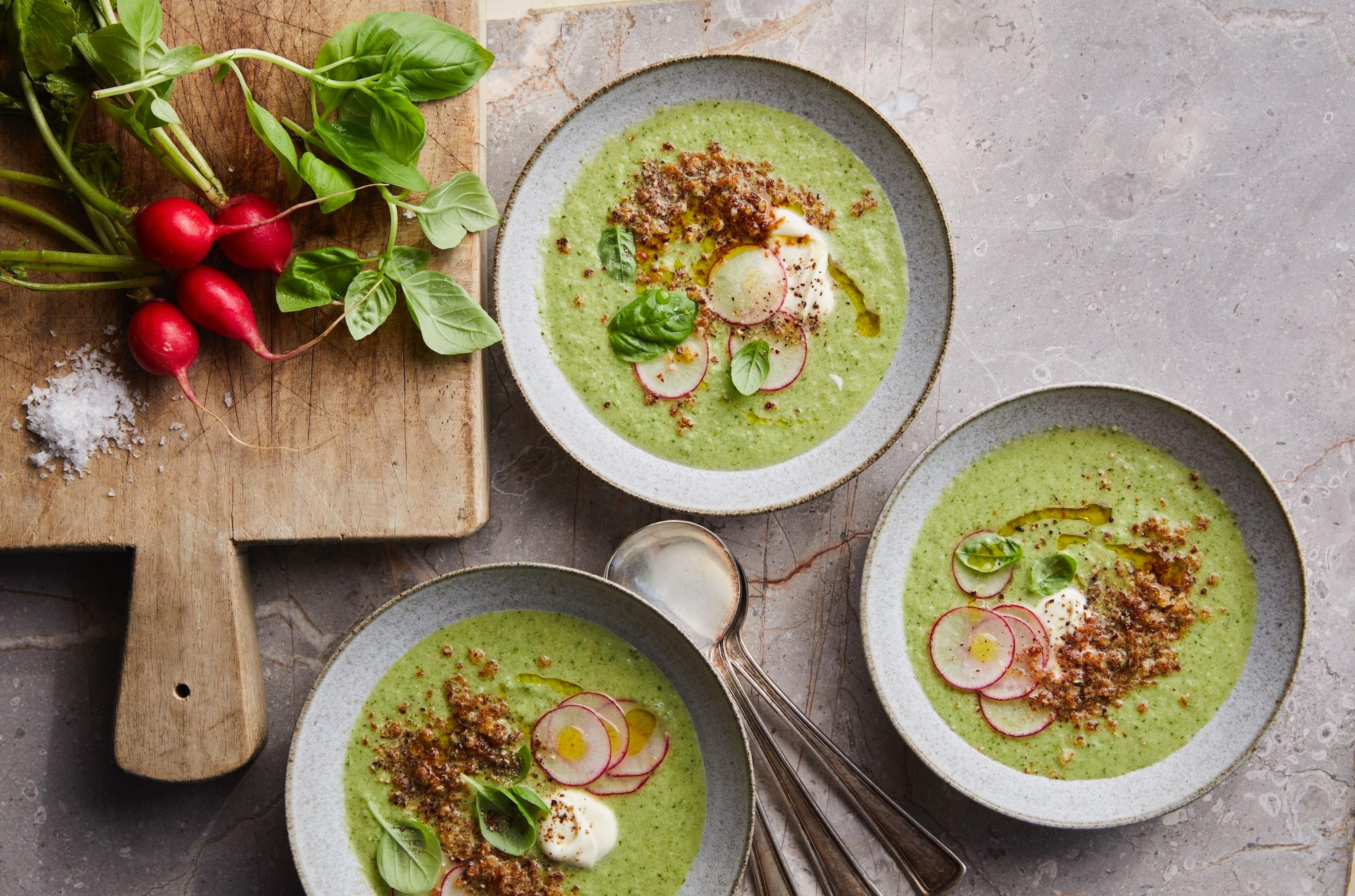 green chilled soup