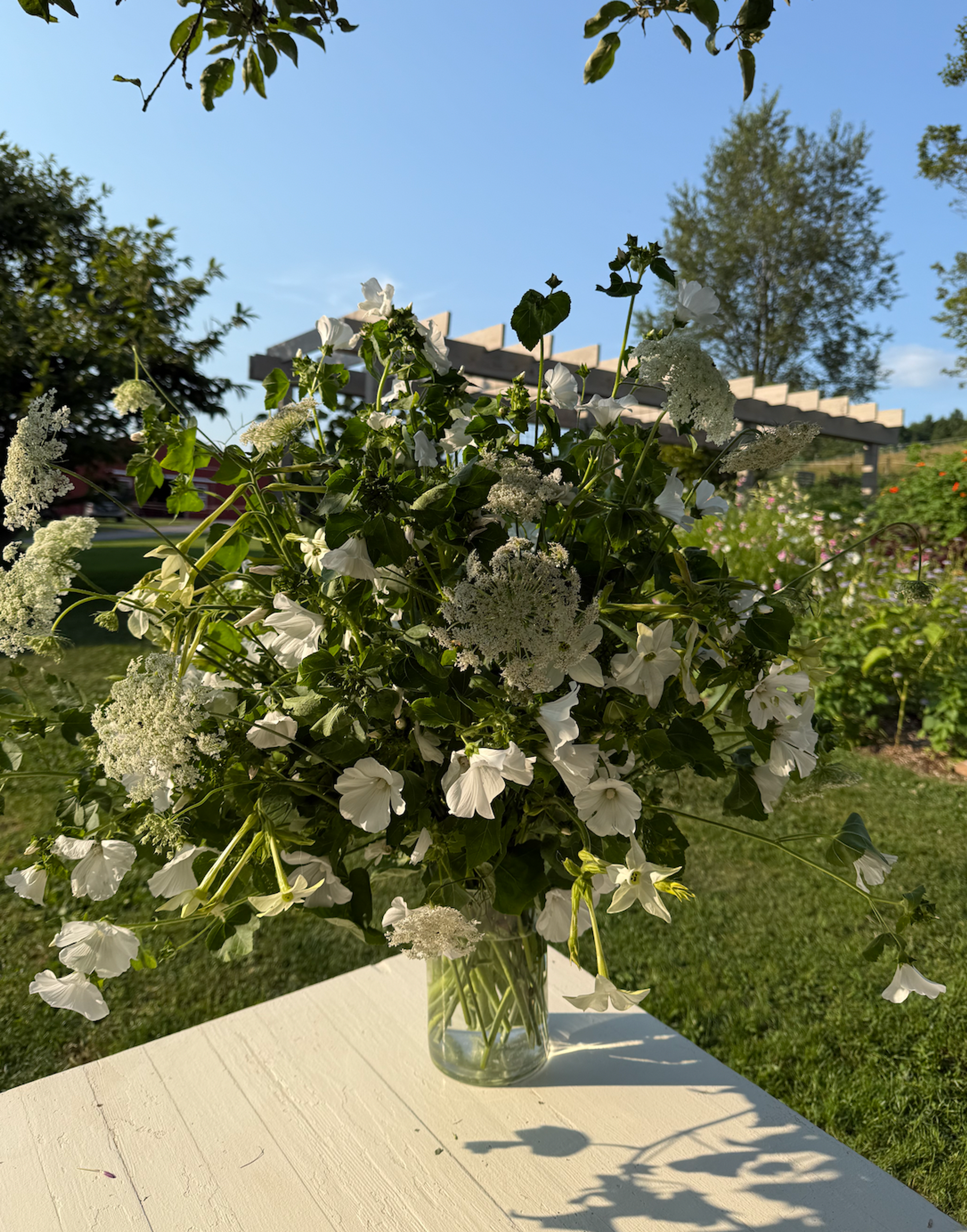 white flowers