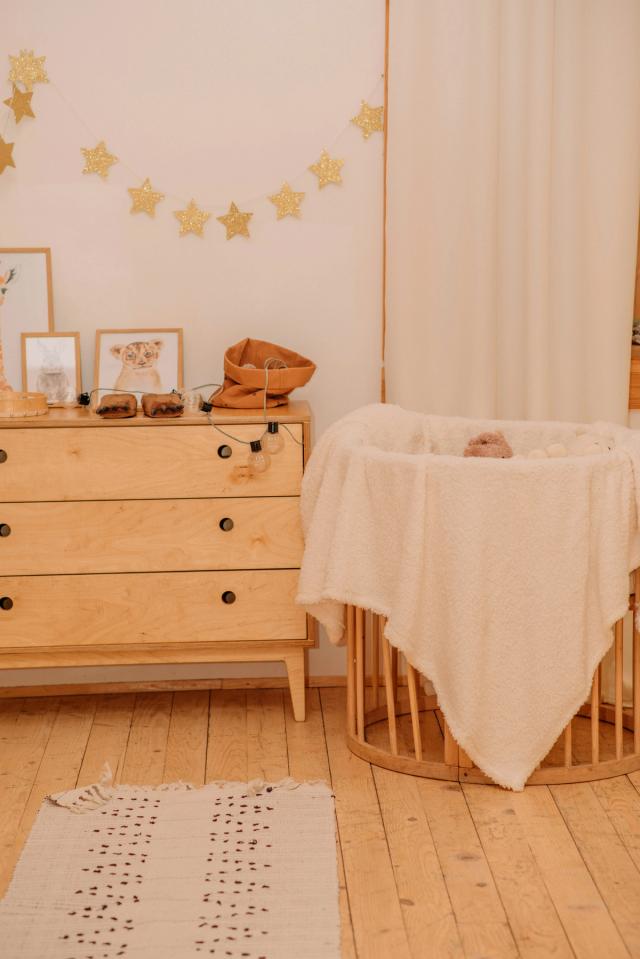 nursery with crib in corner