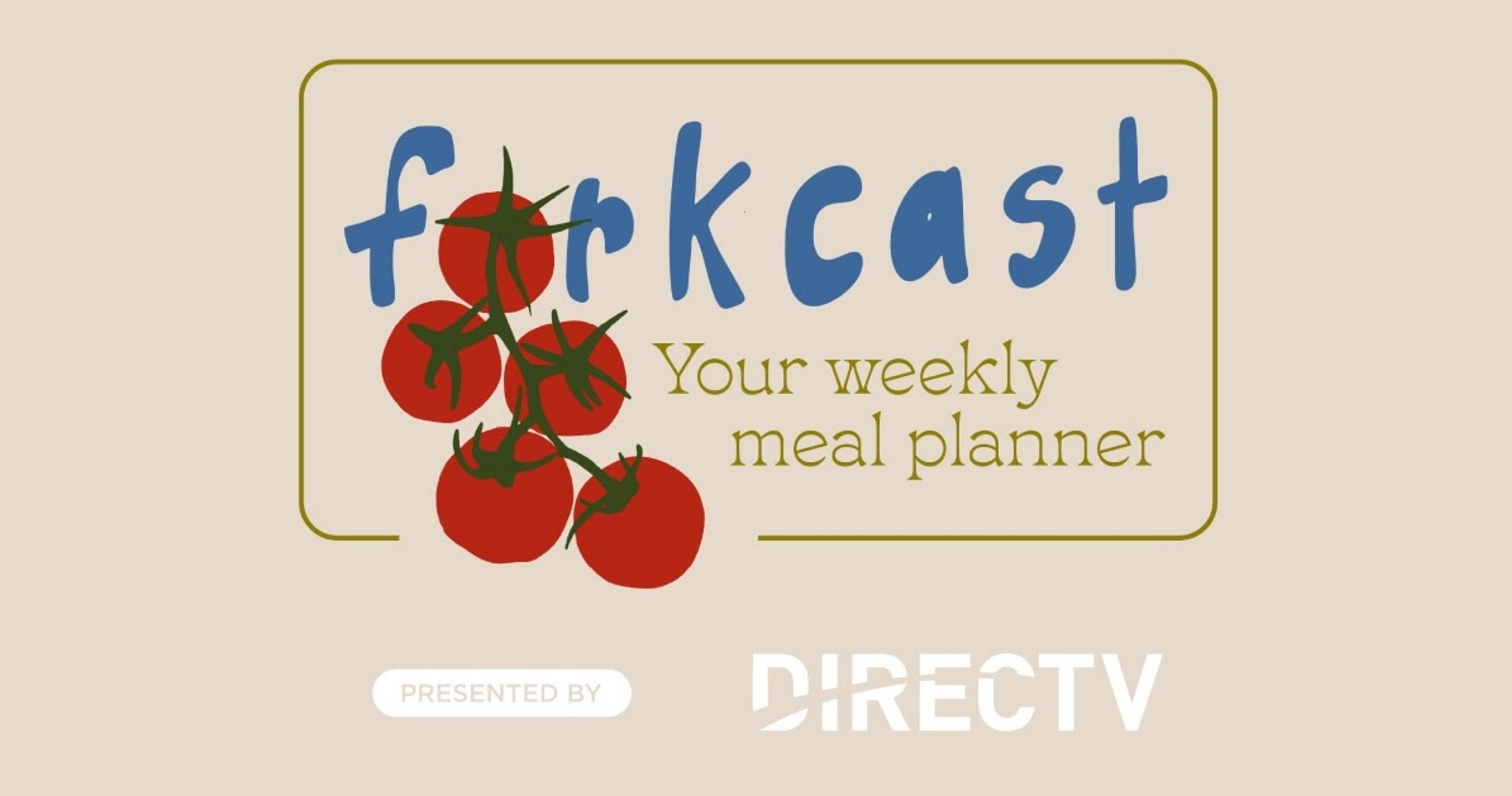 The Forkcast logo and DIRECTV logos in partnership.