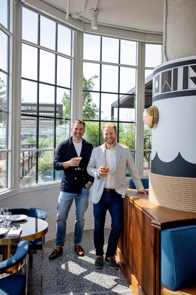 Pincus Brothers in restaurant