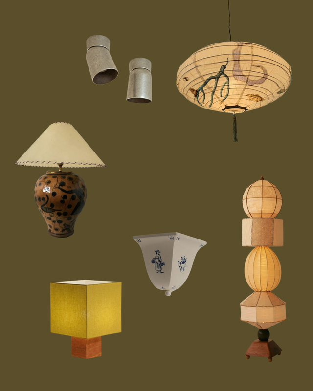 favorite etsy lamps in collage