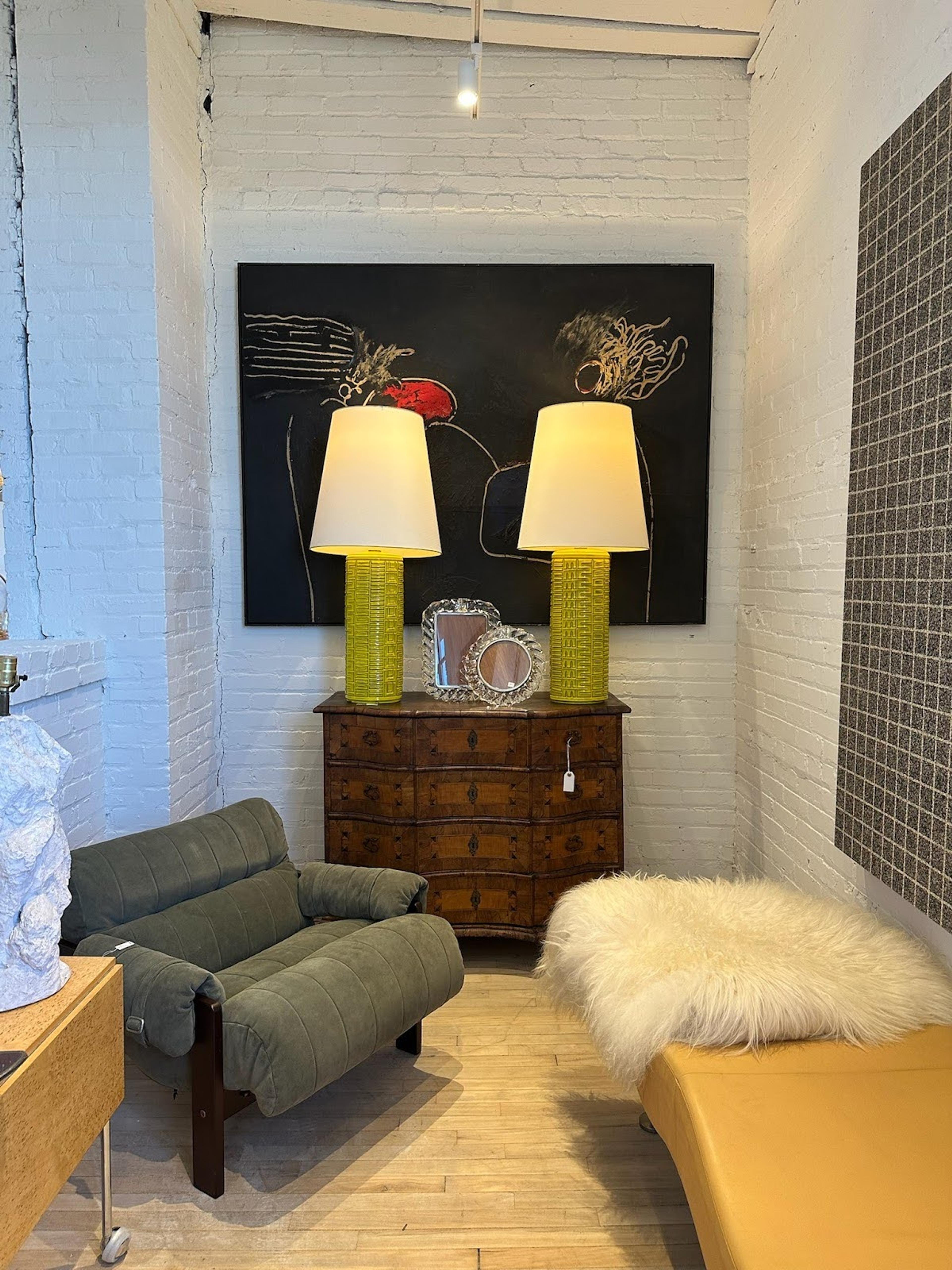 lamps in vintage store