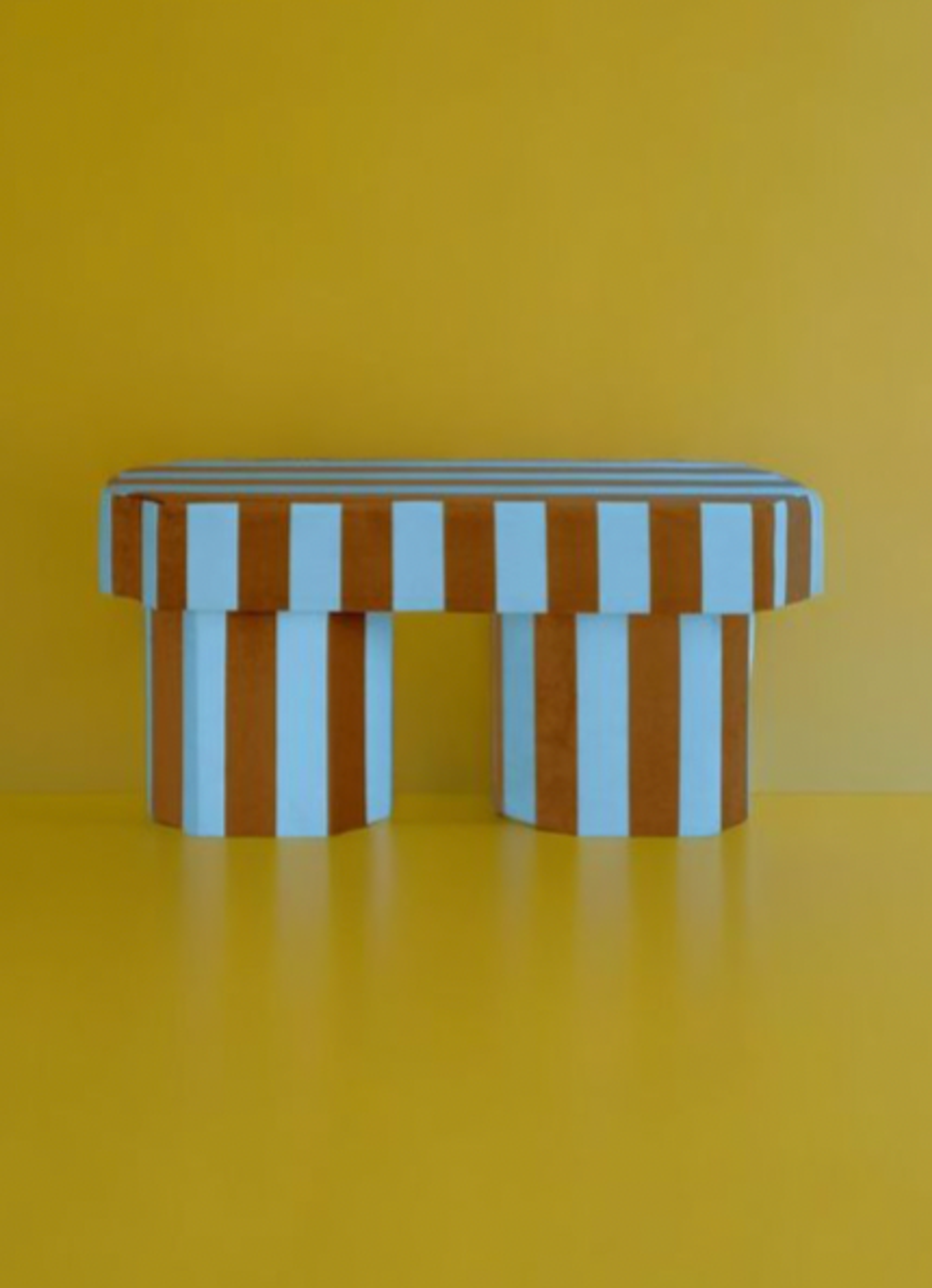 striped bench