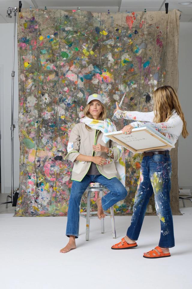 Kerri painting a canvas