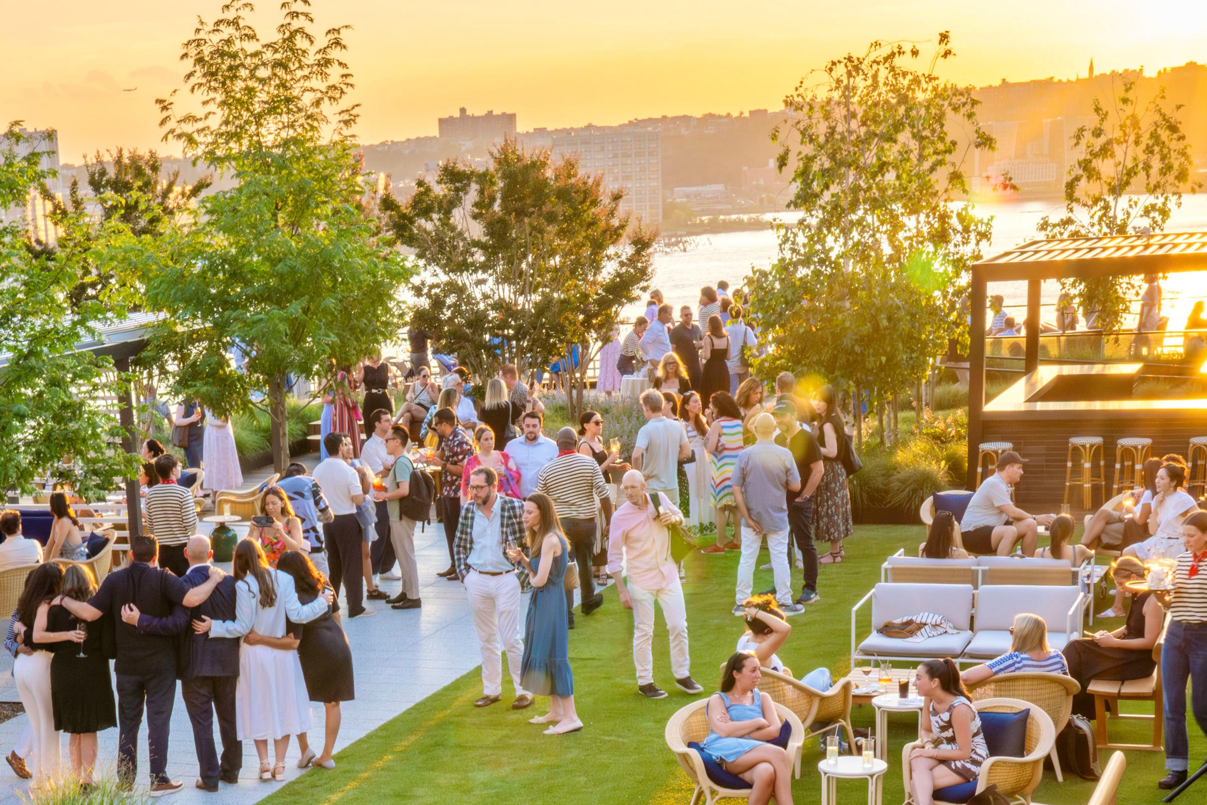 Crew yacht club at sunset
