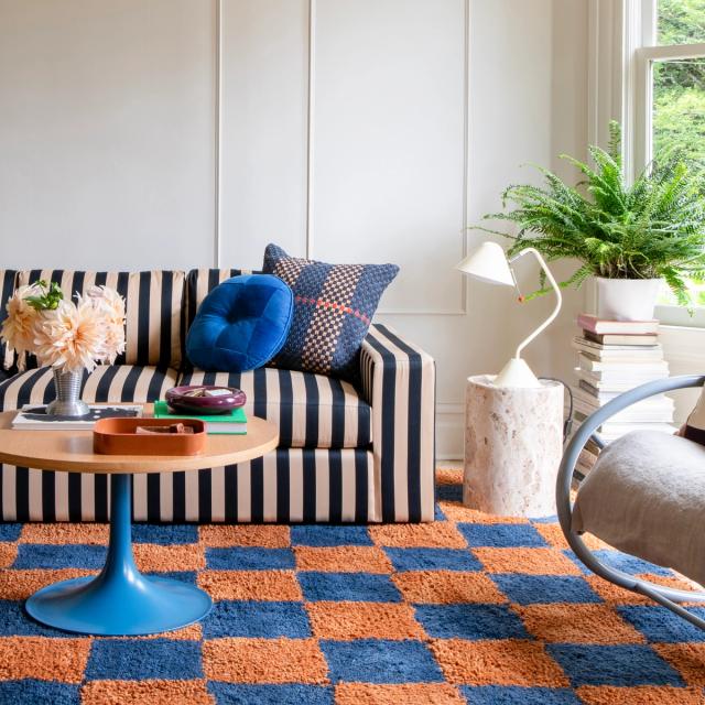 clare v. striped couch