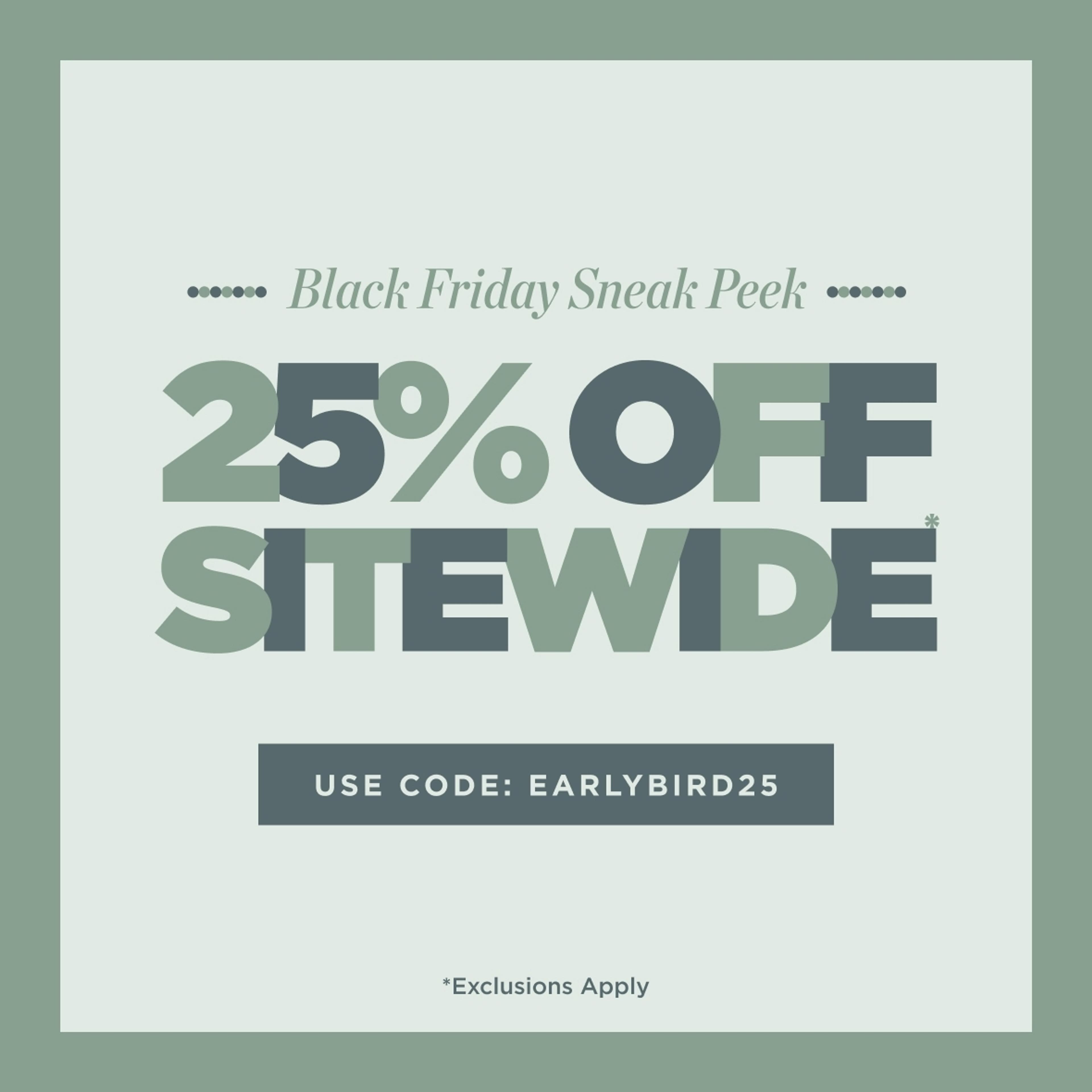 Black Friday Sneak Peek