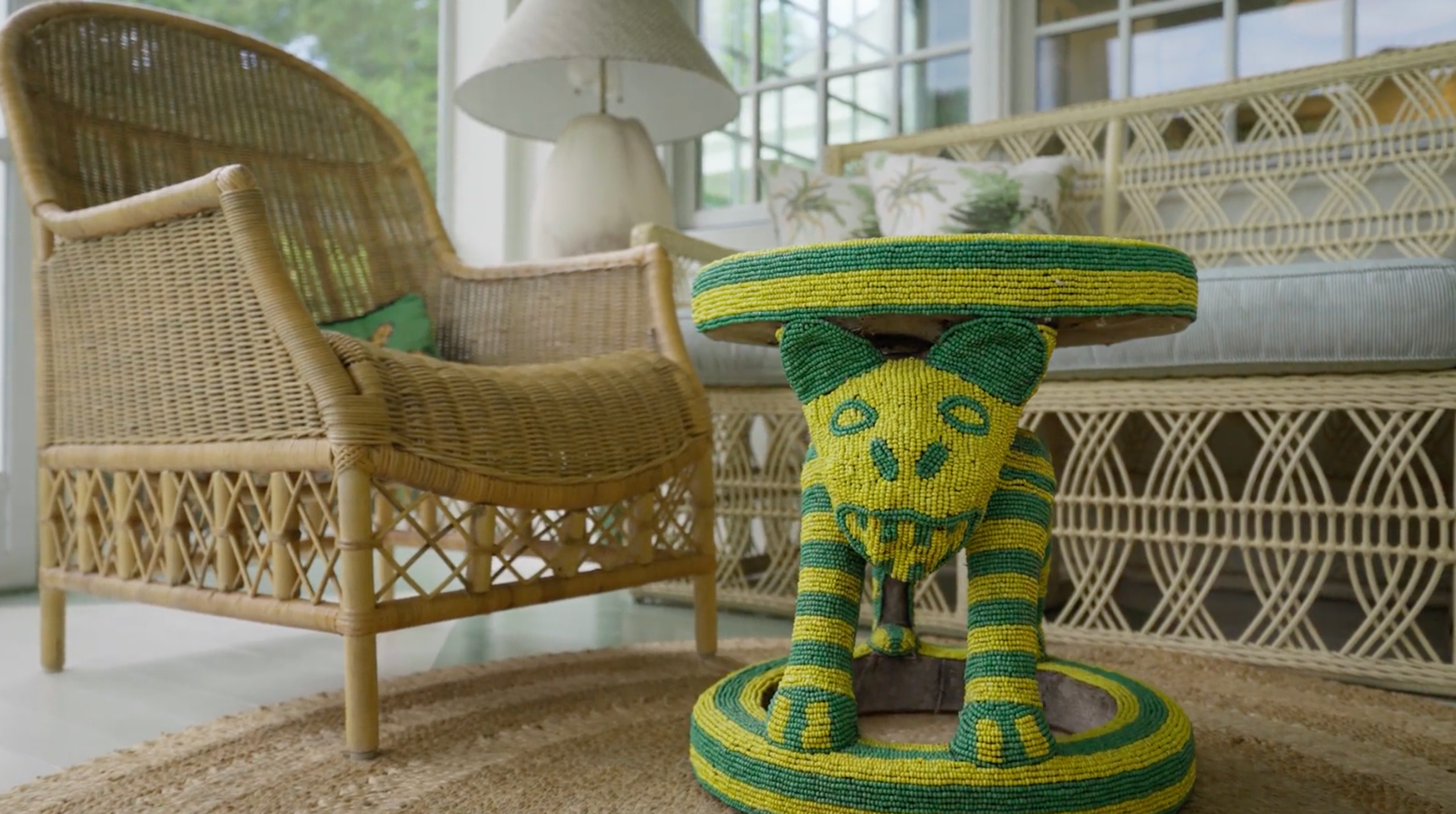 sitting area on porch