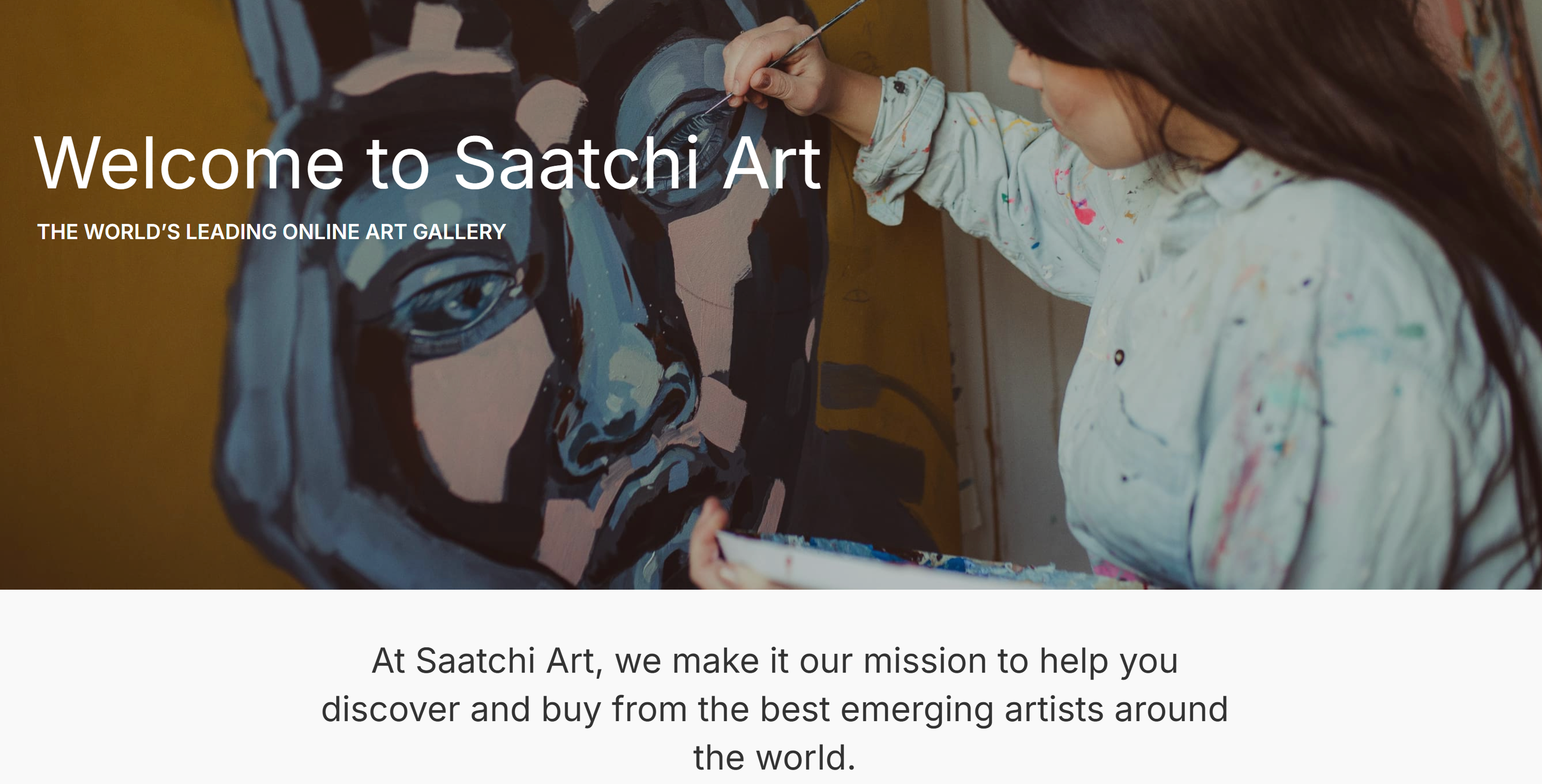 online saatchi homepage