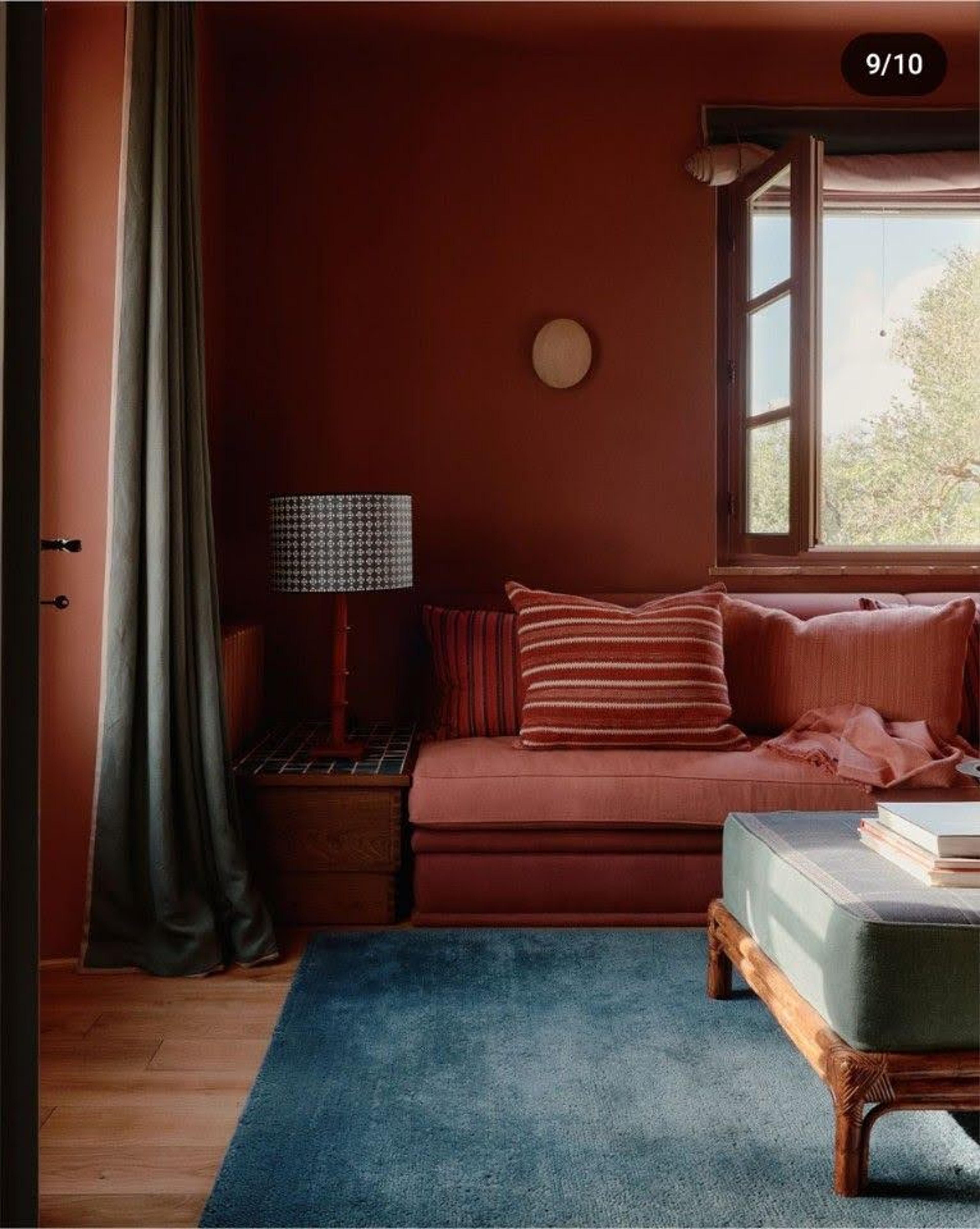 burgundy colored couch