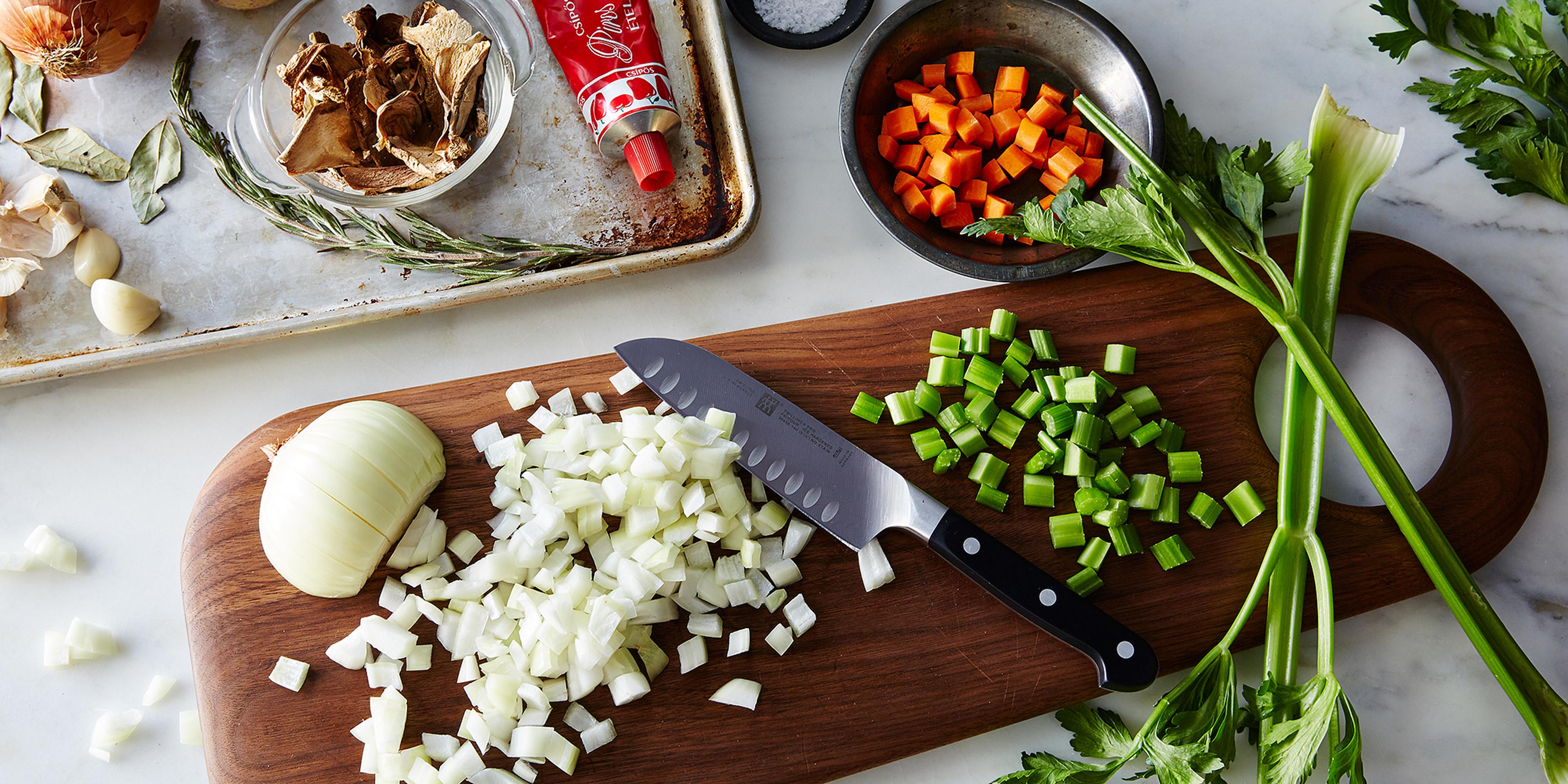 Cutting Board and Vegetables