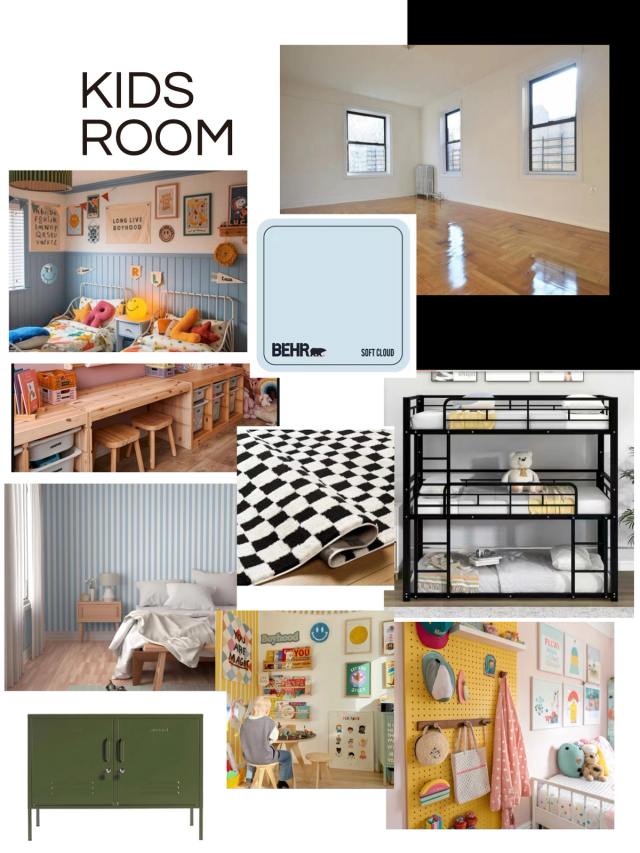 mood board for kids' room