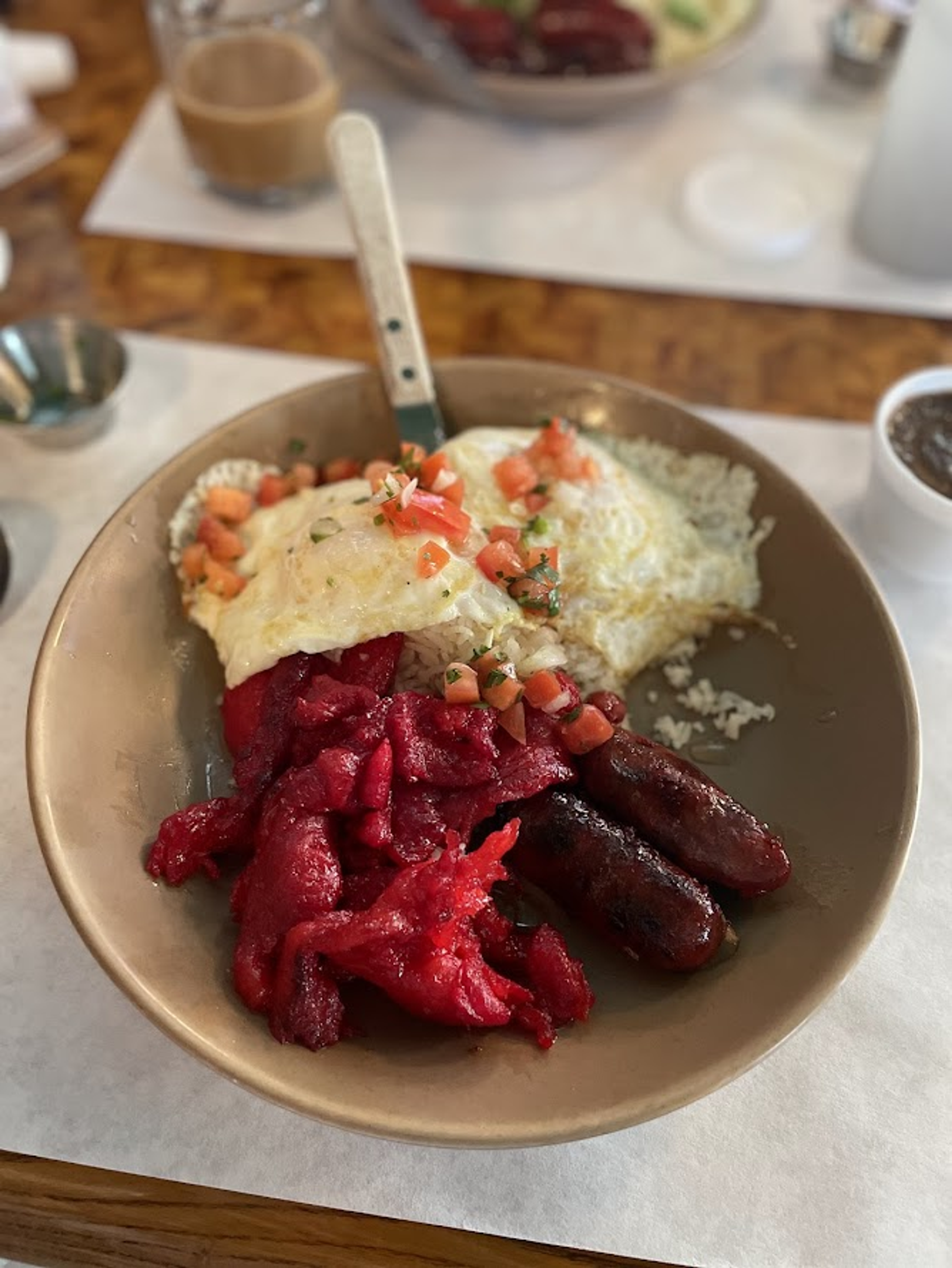 Tocino and longanisa breakfast at Uncle Mike’s Place