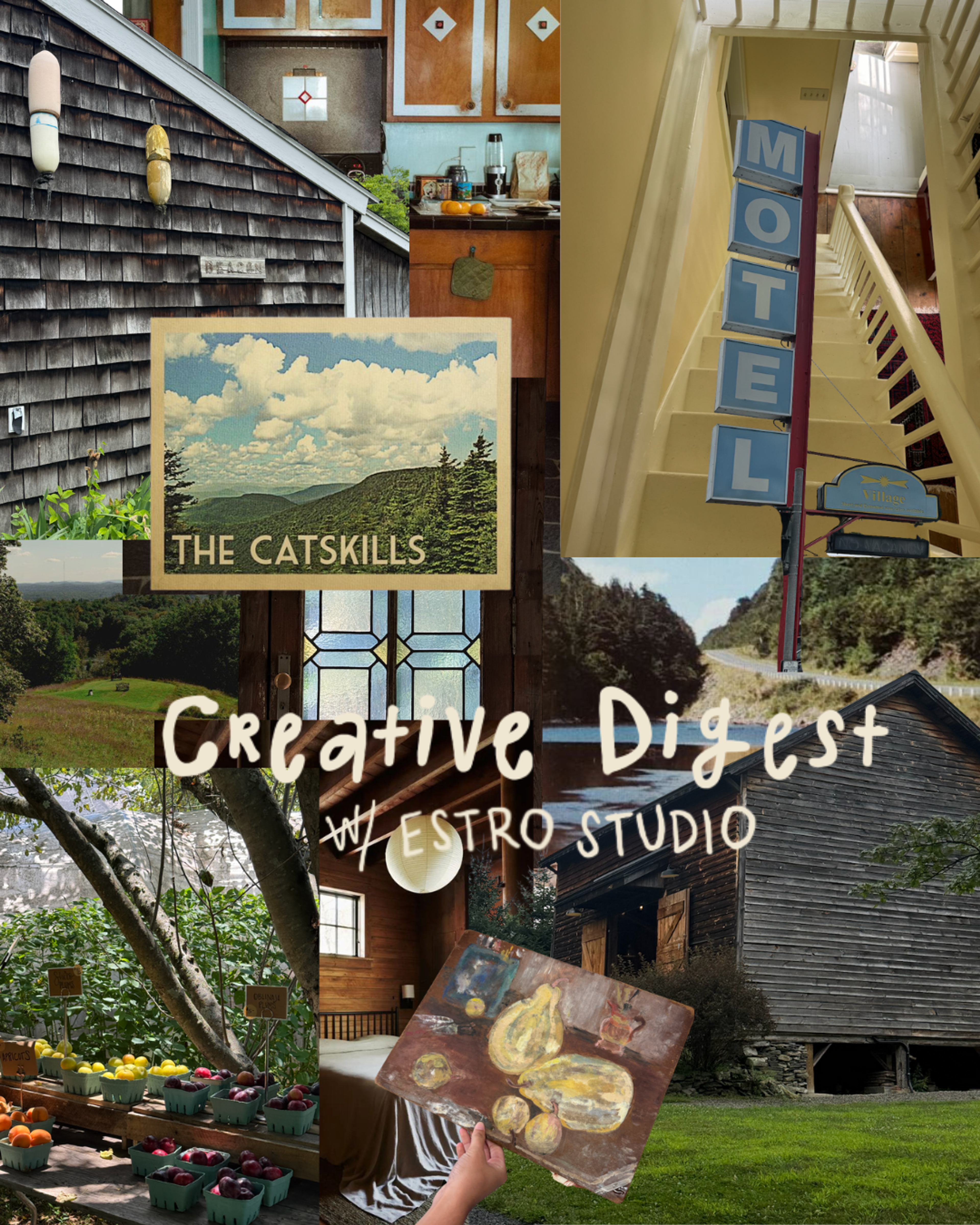 collage of estro studio saved folde