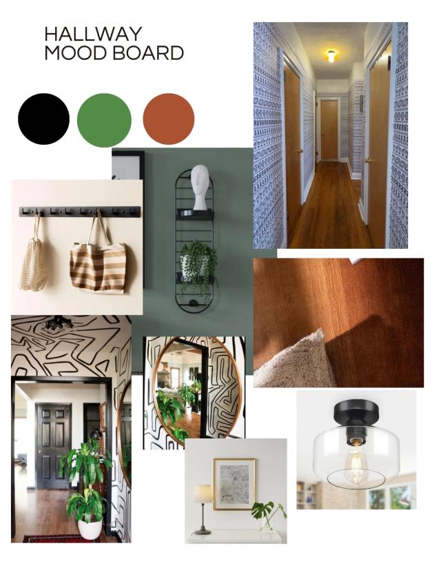 mood board for hallway