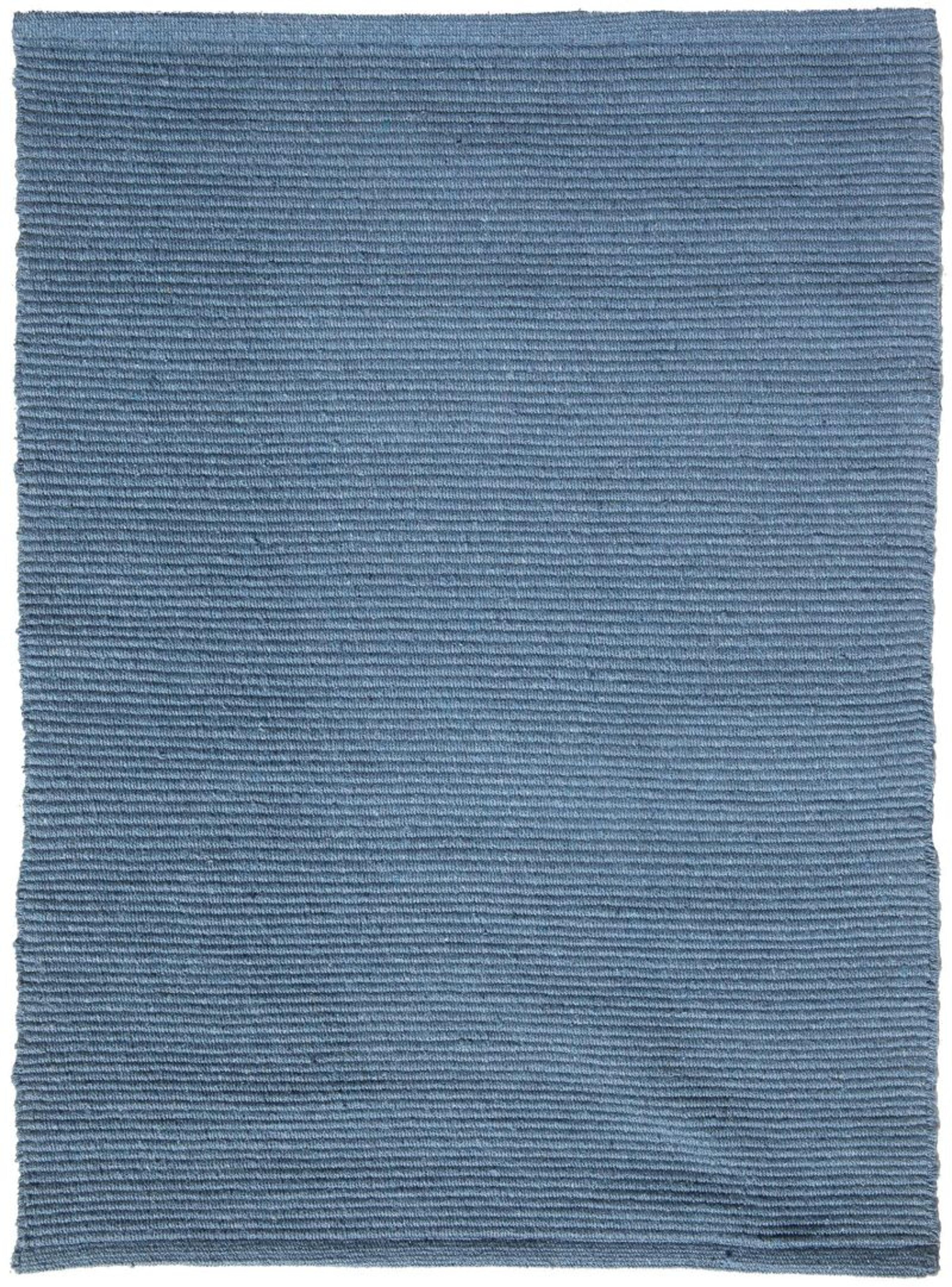 Hook & loom cotton flat weave rug in blue denim