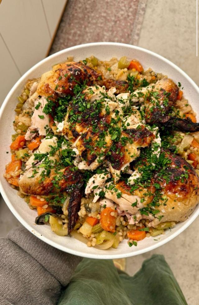 Miso Apple Butter Roast Chicken