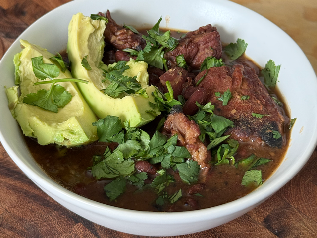 5 Minute Sopa de Frijoles (Bean Soup)
