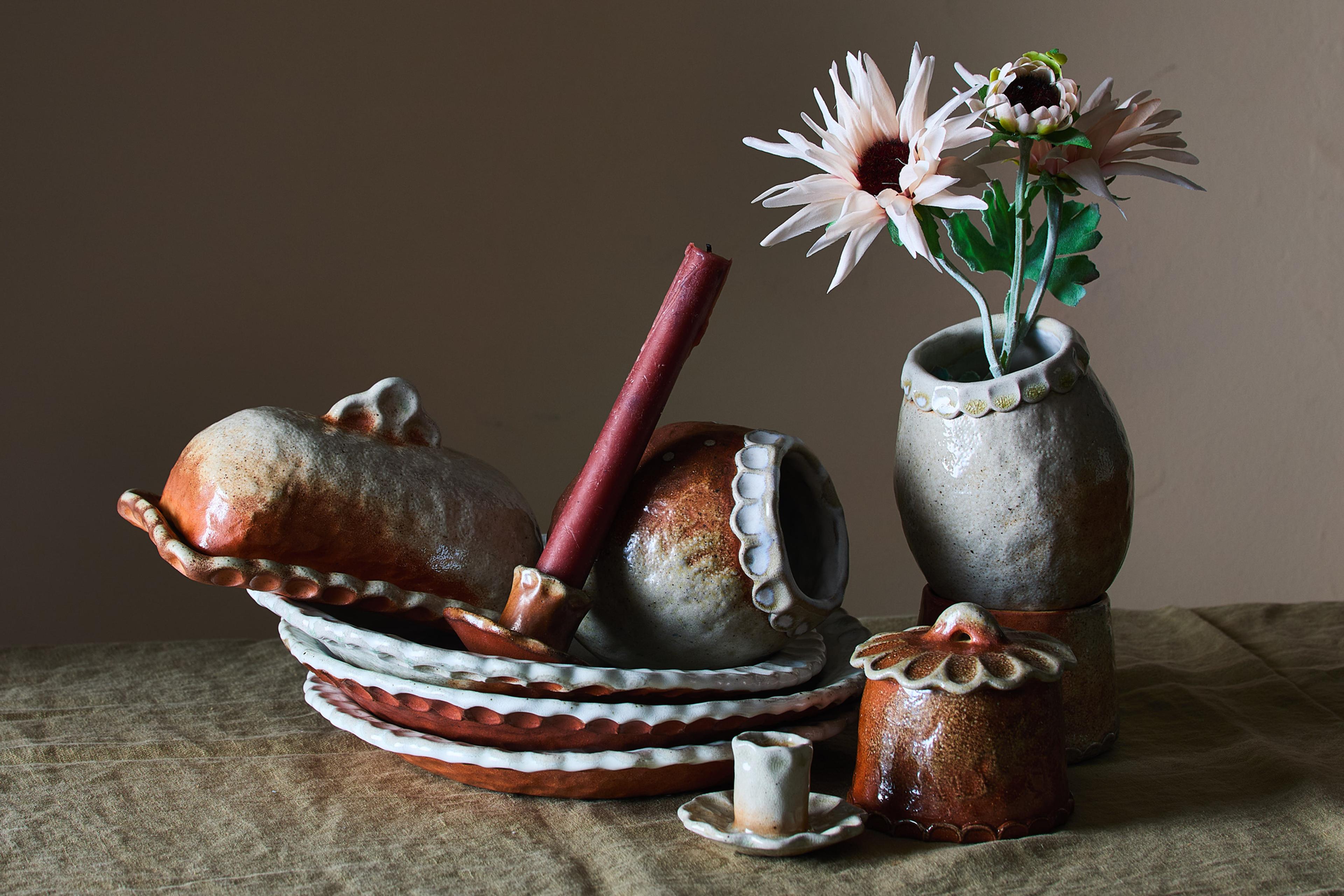 Wood fired pottery by Meghan Burke