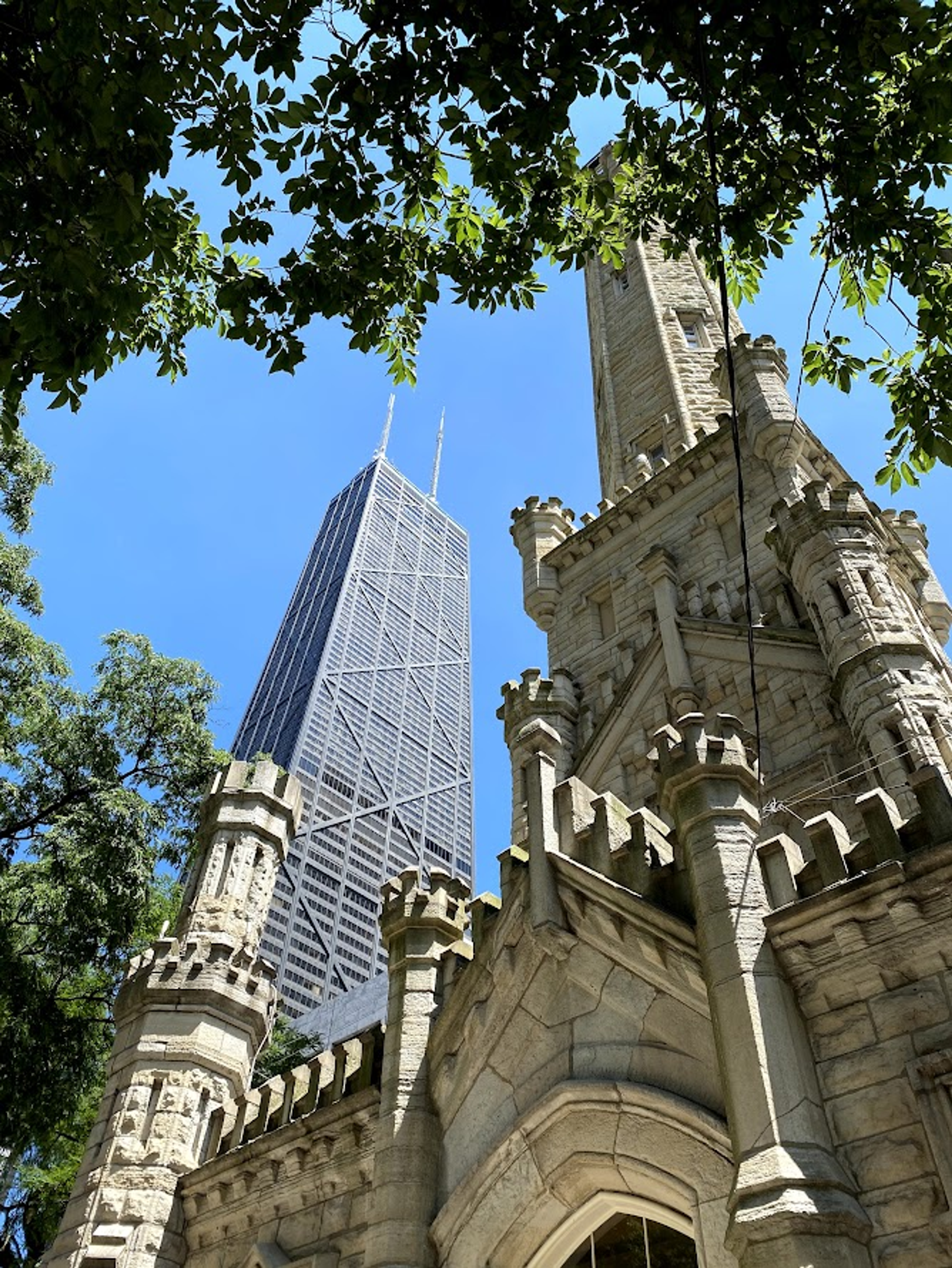 Michigan Avenue near the Chicago Avenue bus stop