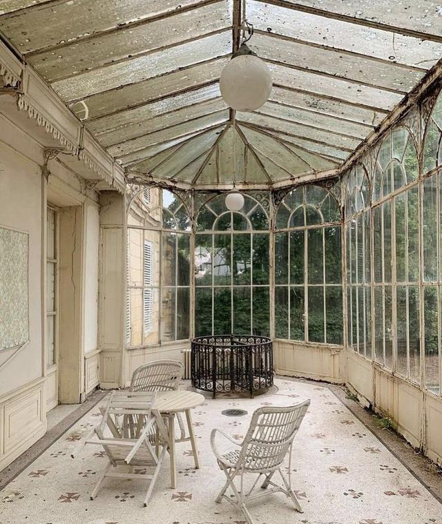 white vintage atrium