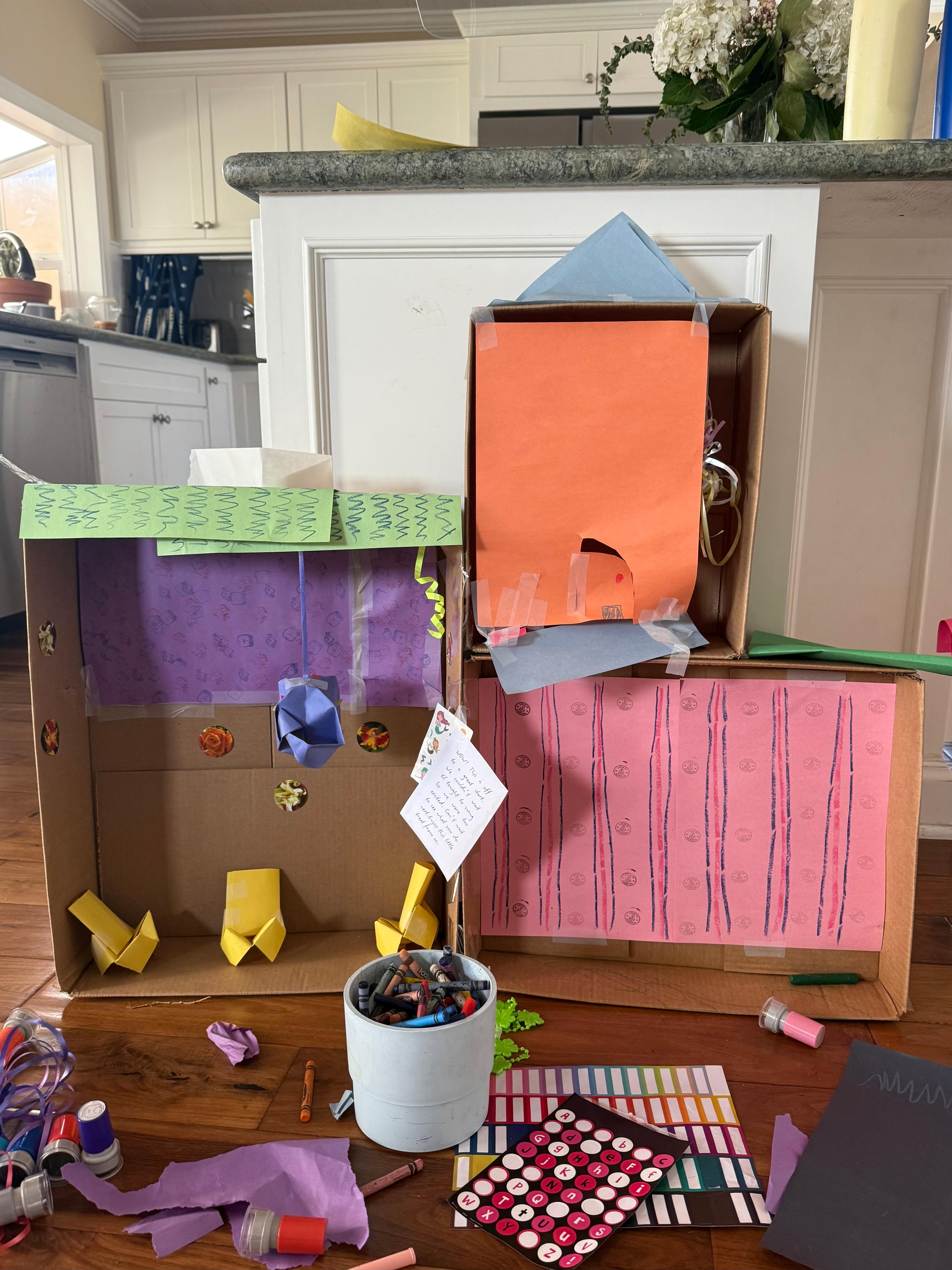 fairy cardboard castle set up