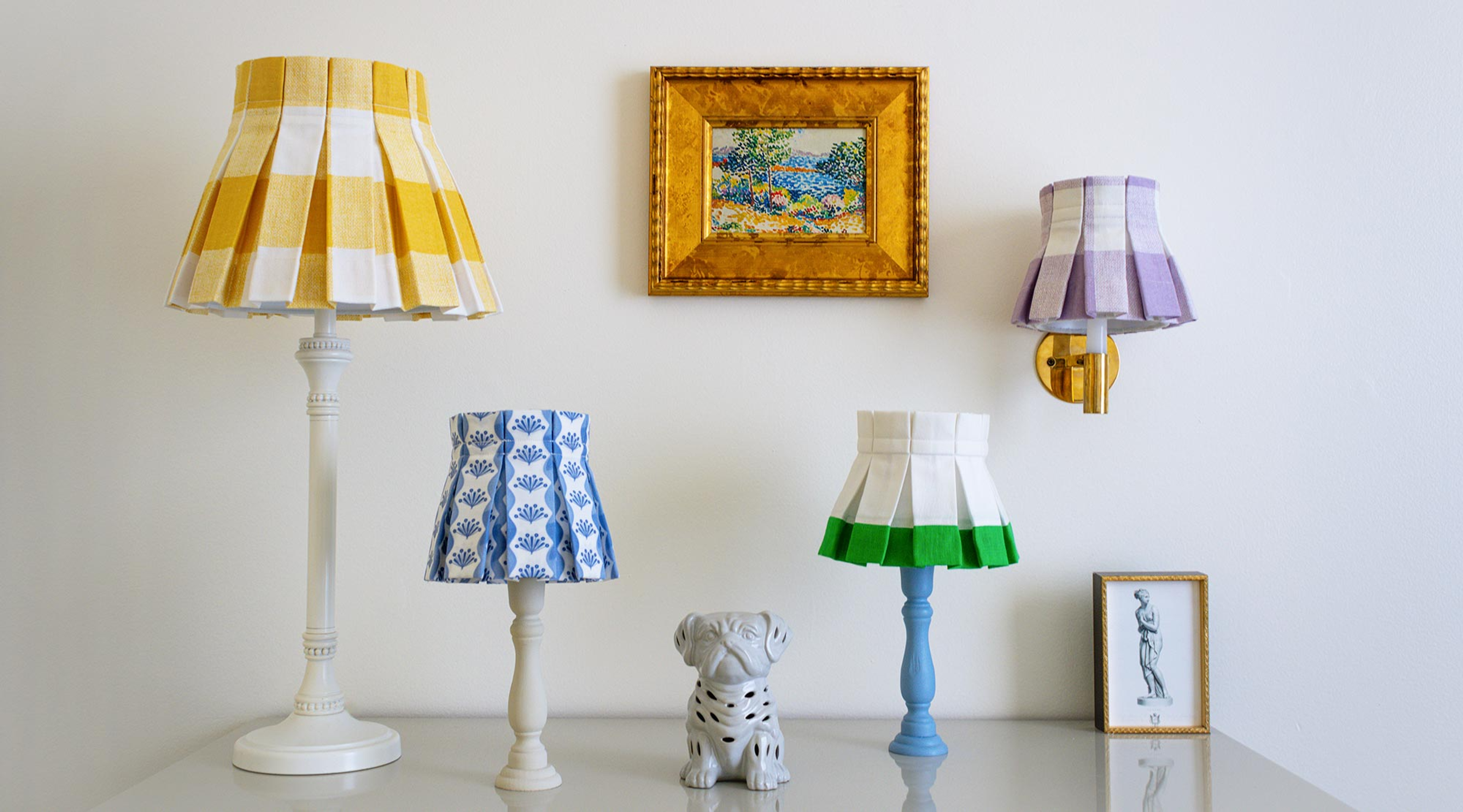 Cielle Home's patterned Fabric lampshades