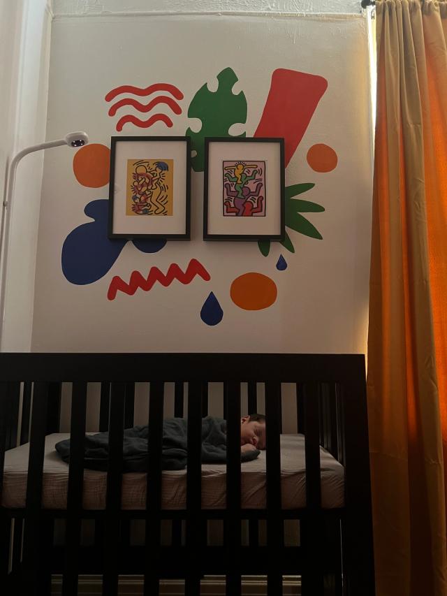 curtains blocking out light above crib