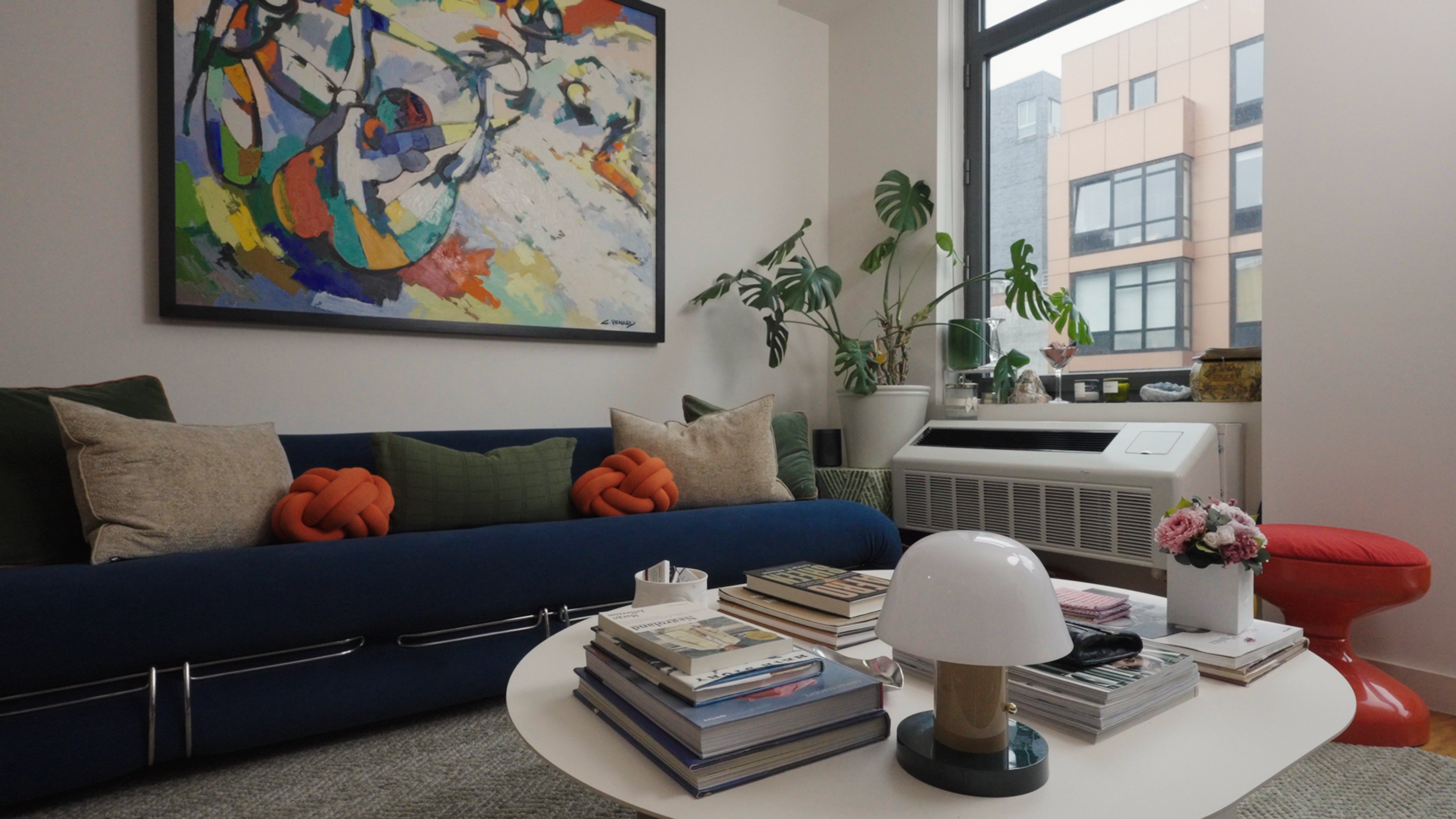 living room in Olivia Galli's NYC apartment