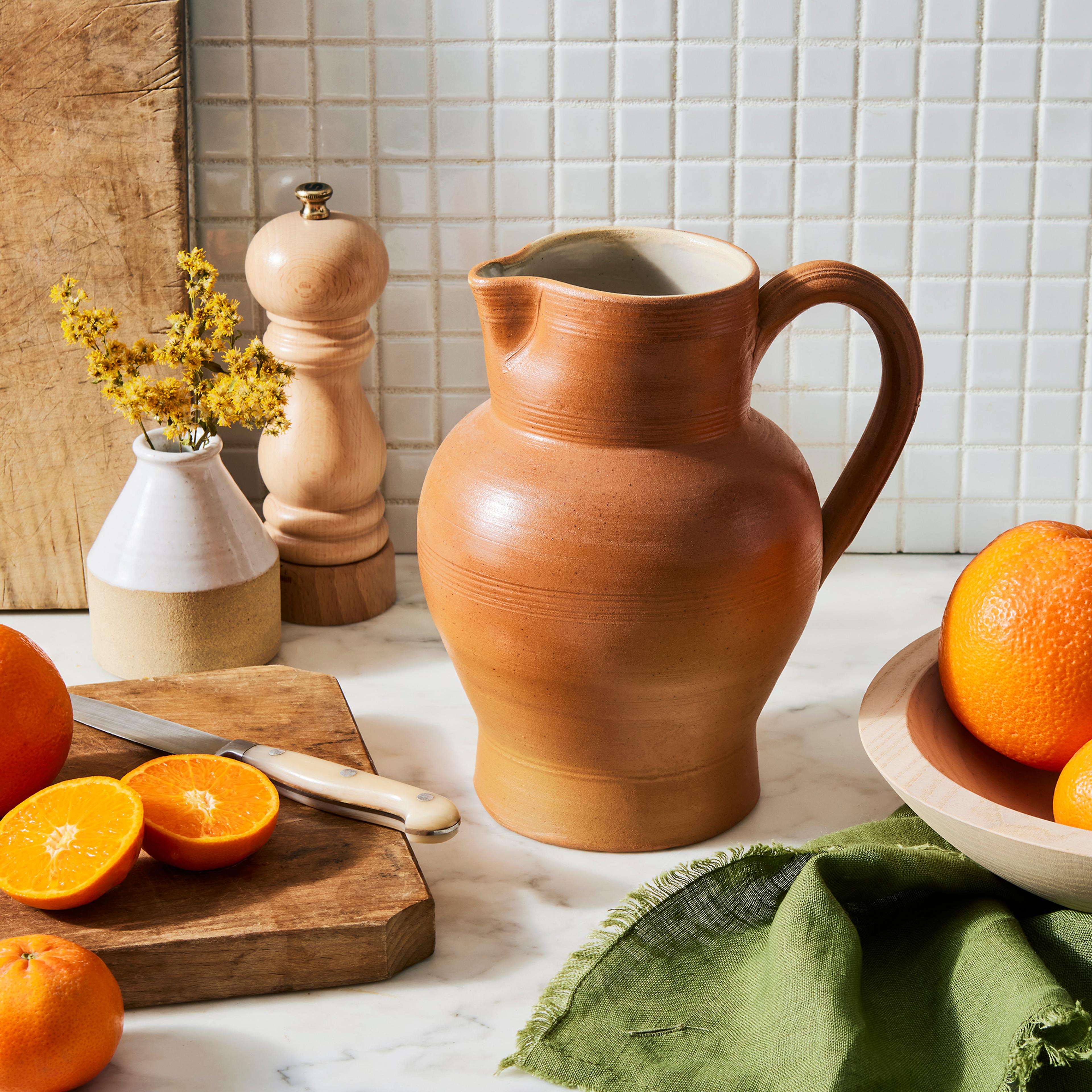 A water jug on the table.