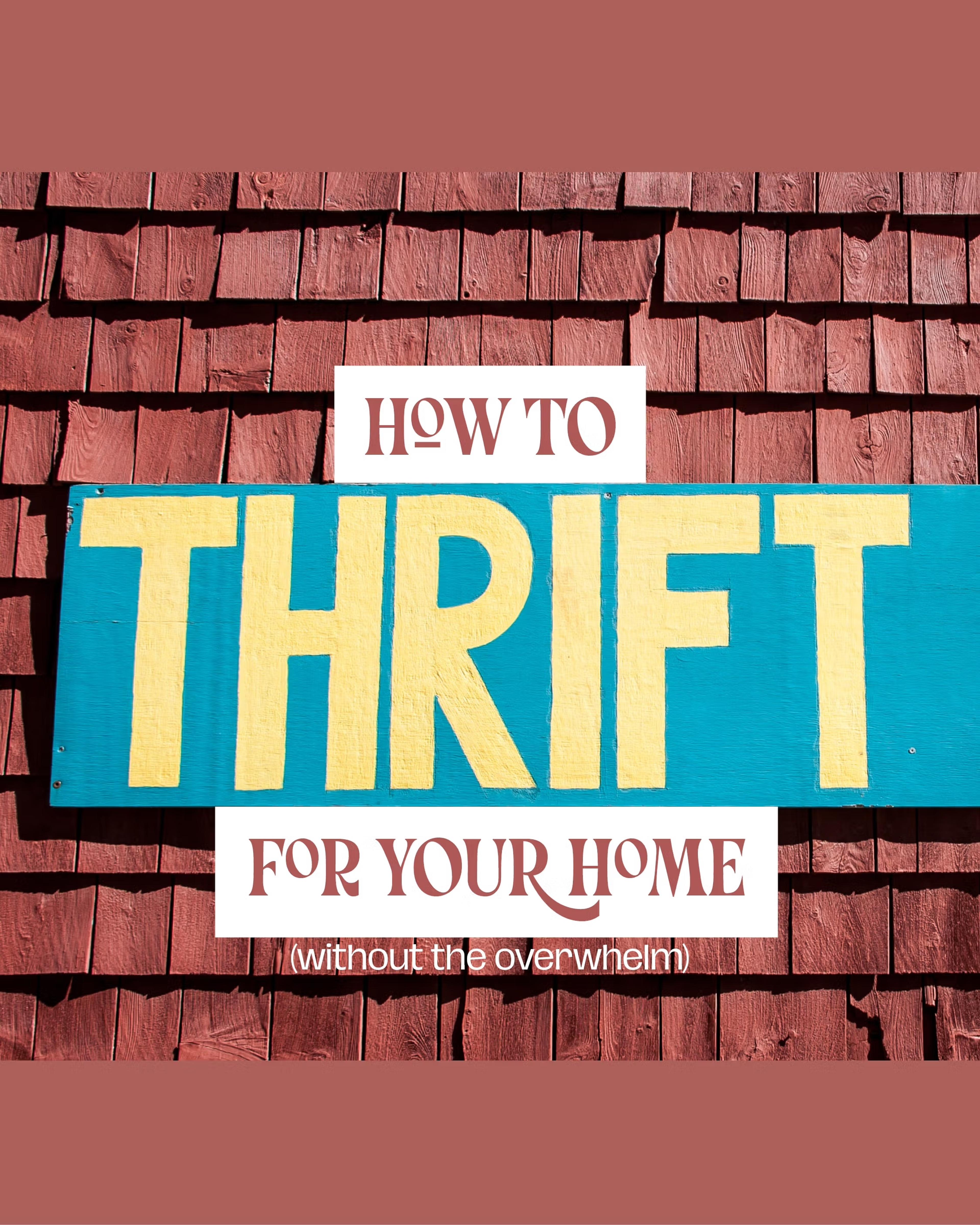 how to thrift for home decor on sign