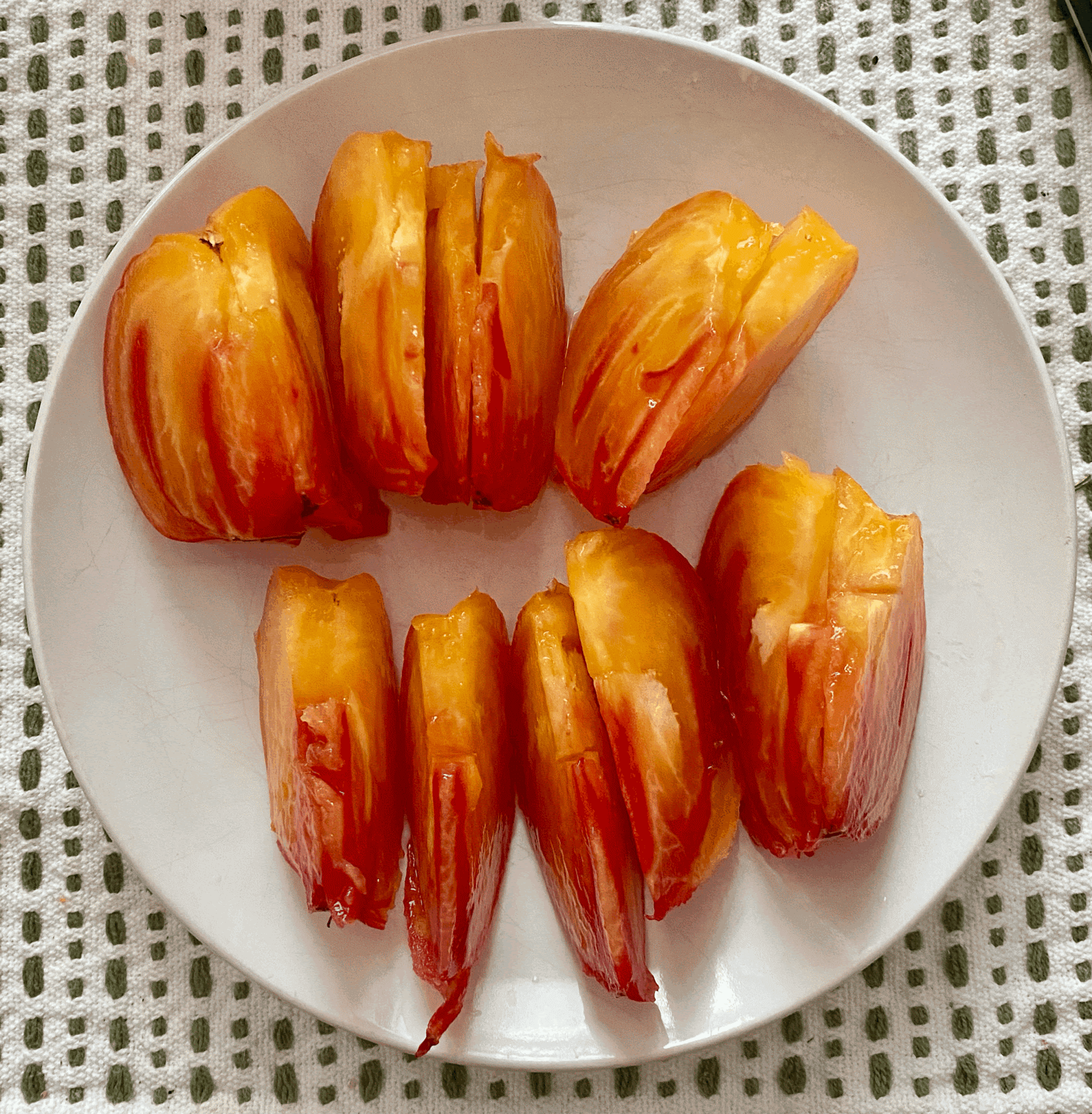 orange and red tomato