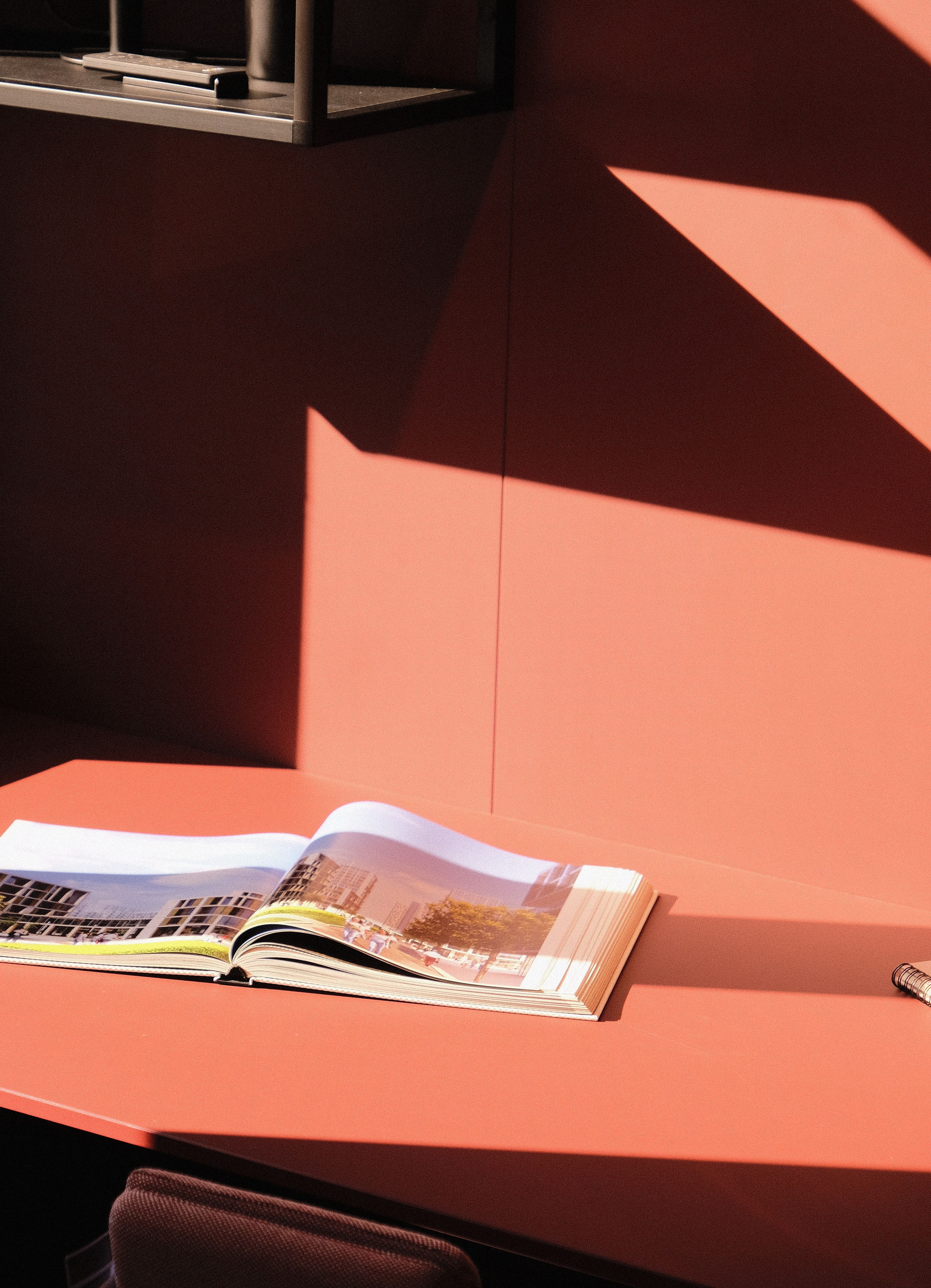 An open book sitting on a table