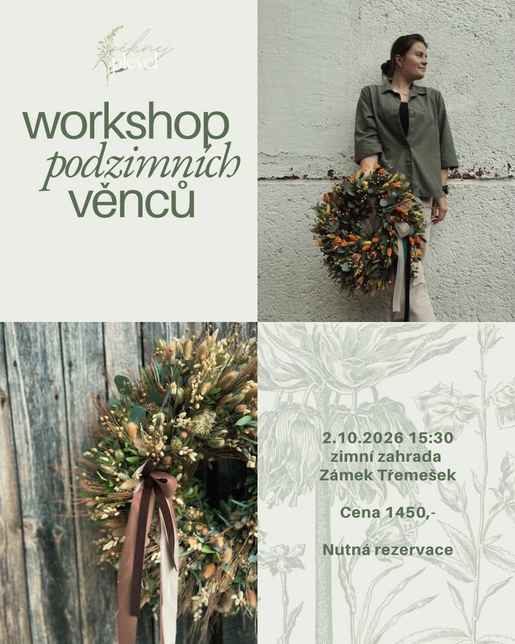 Workshop podzimních věnců – Pěknej plevel, 2. 10. 2026 v 15:30